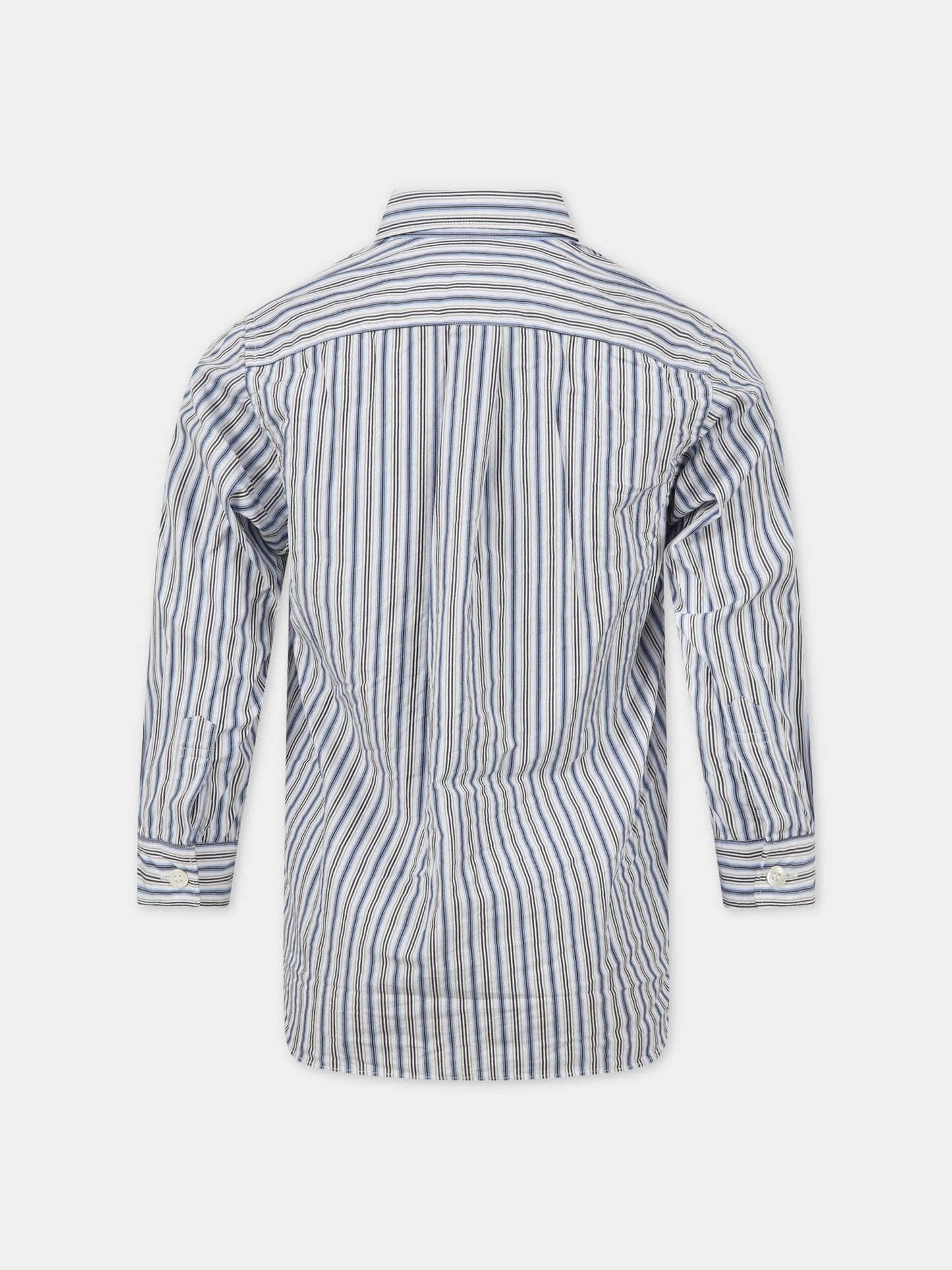 Camicia a righe per bambini con iconico logo,Comme Des Garçons Play Kids,AZ-B505 P1B505