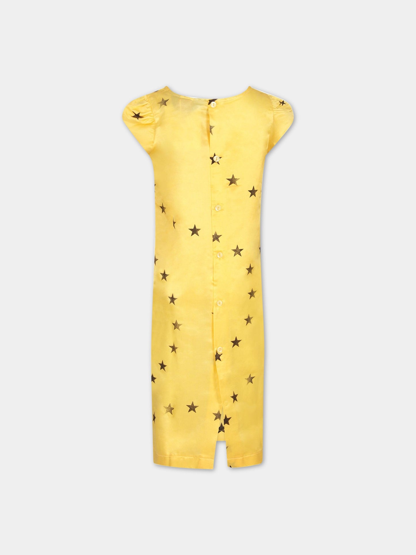 Abito giallo per bambina con stelle,The Animals Observatory,001193_099_PB