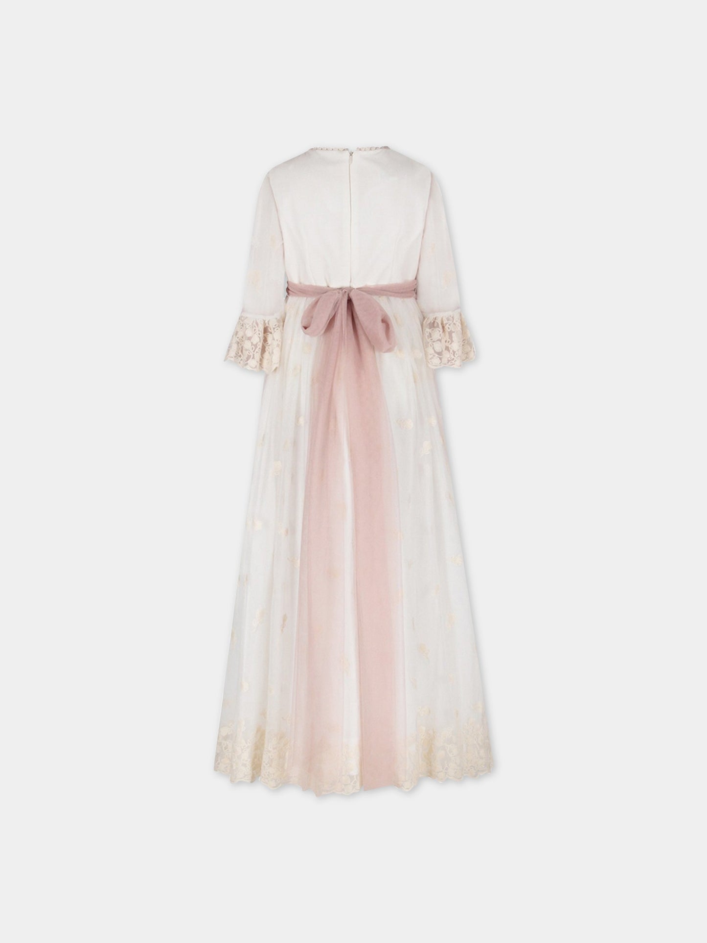 Abito avorio per bambina con fiori,Teté & Martina,4012L