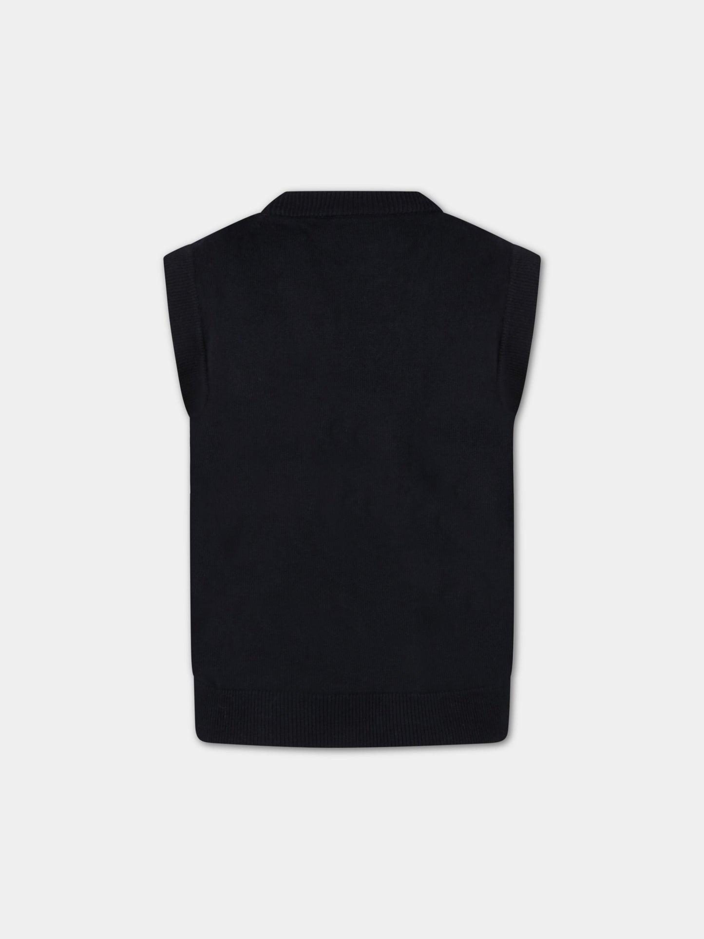 Gilet blu per bambino con logo,Armani Junior,8N4M50 4M16Z 0920