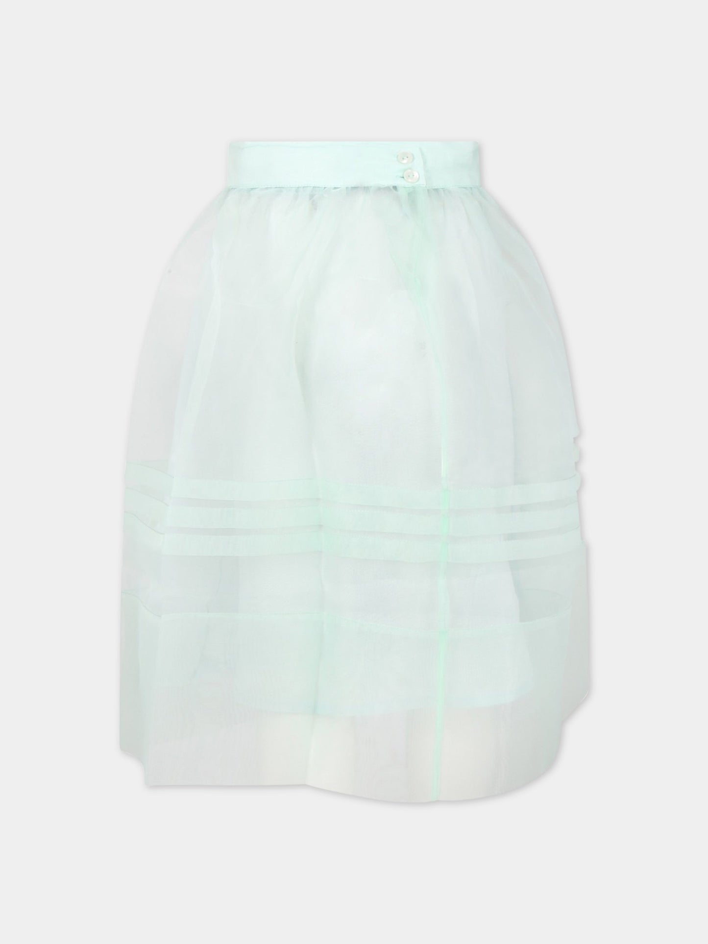 Gonna verdeacqua per bambina con logo,The Animals Observatory,S21169-191_XX