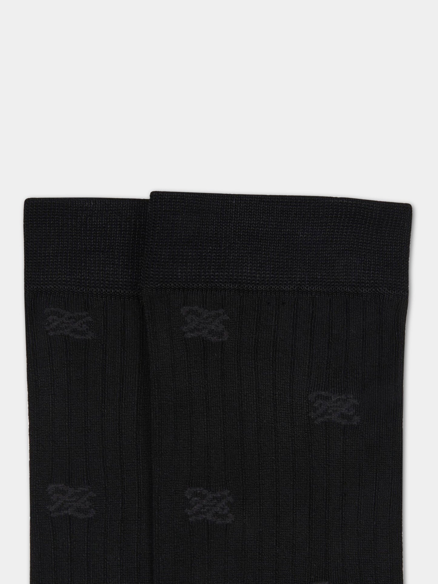 Calze nere per bambina con doppie FF,Fendi Kids,JFN024 AHQN F0QA1