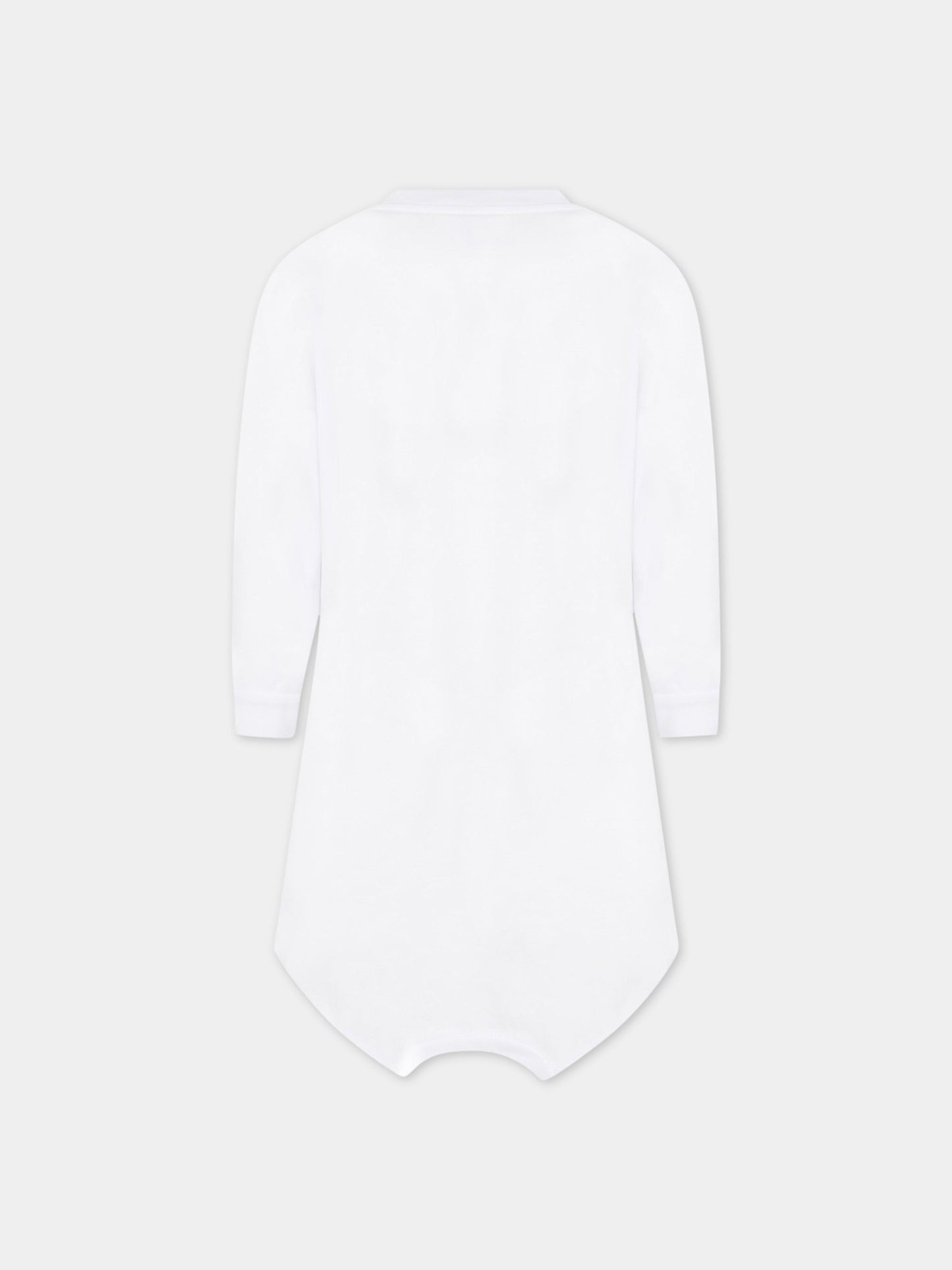 Vestito bianco per bambina con doppio logo,Mm6 Maison Margiela,M60029 MM009 M6100