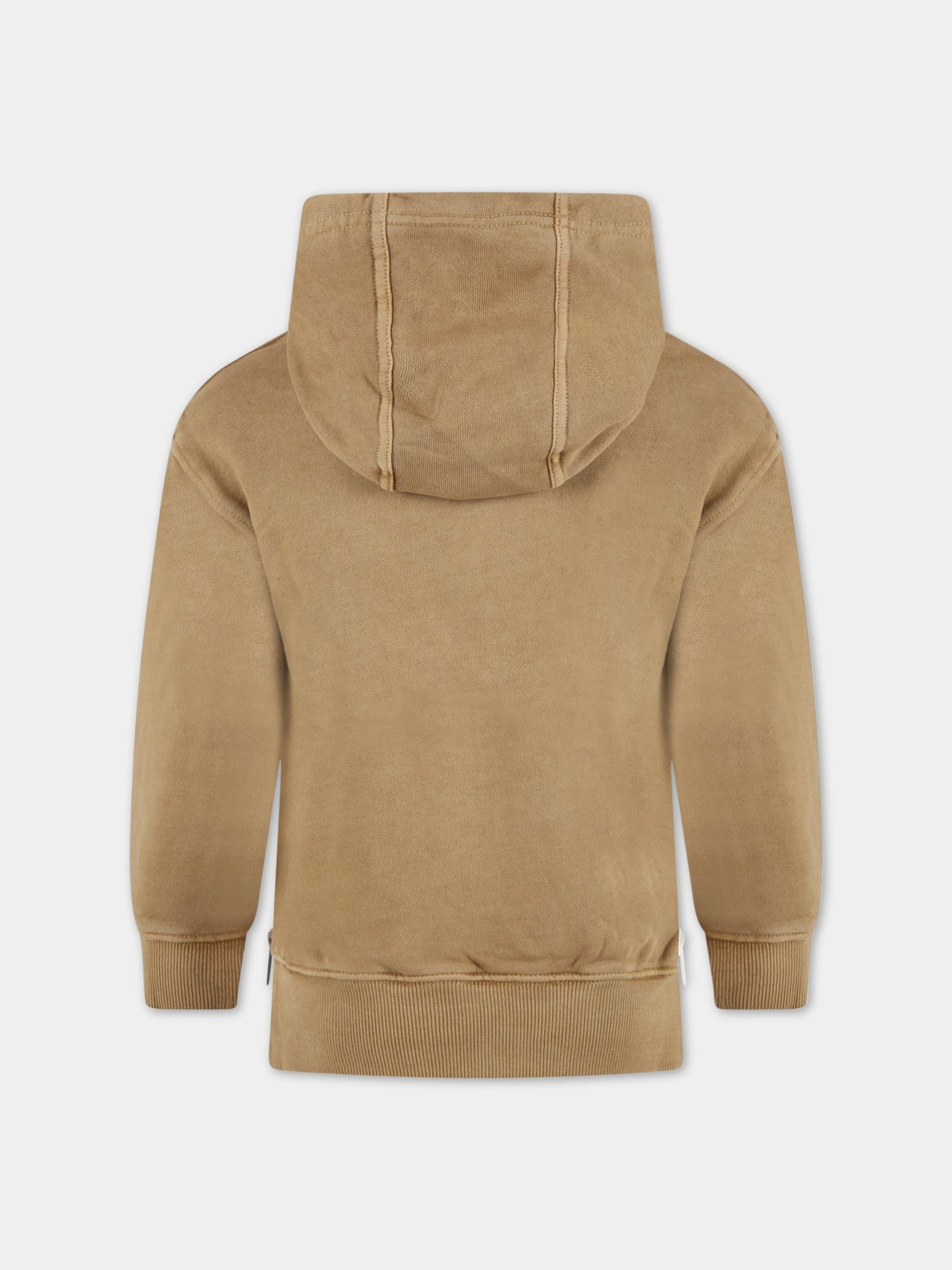 Felpa beige per bambini con logo,Zadig & Voltaire Kids,X25275 260