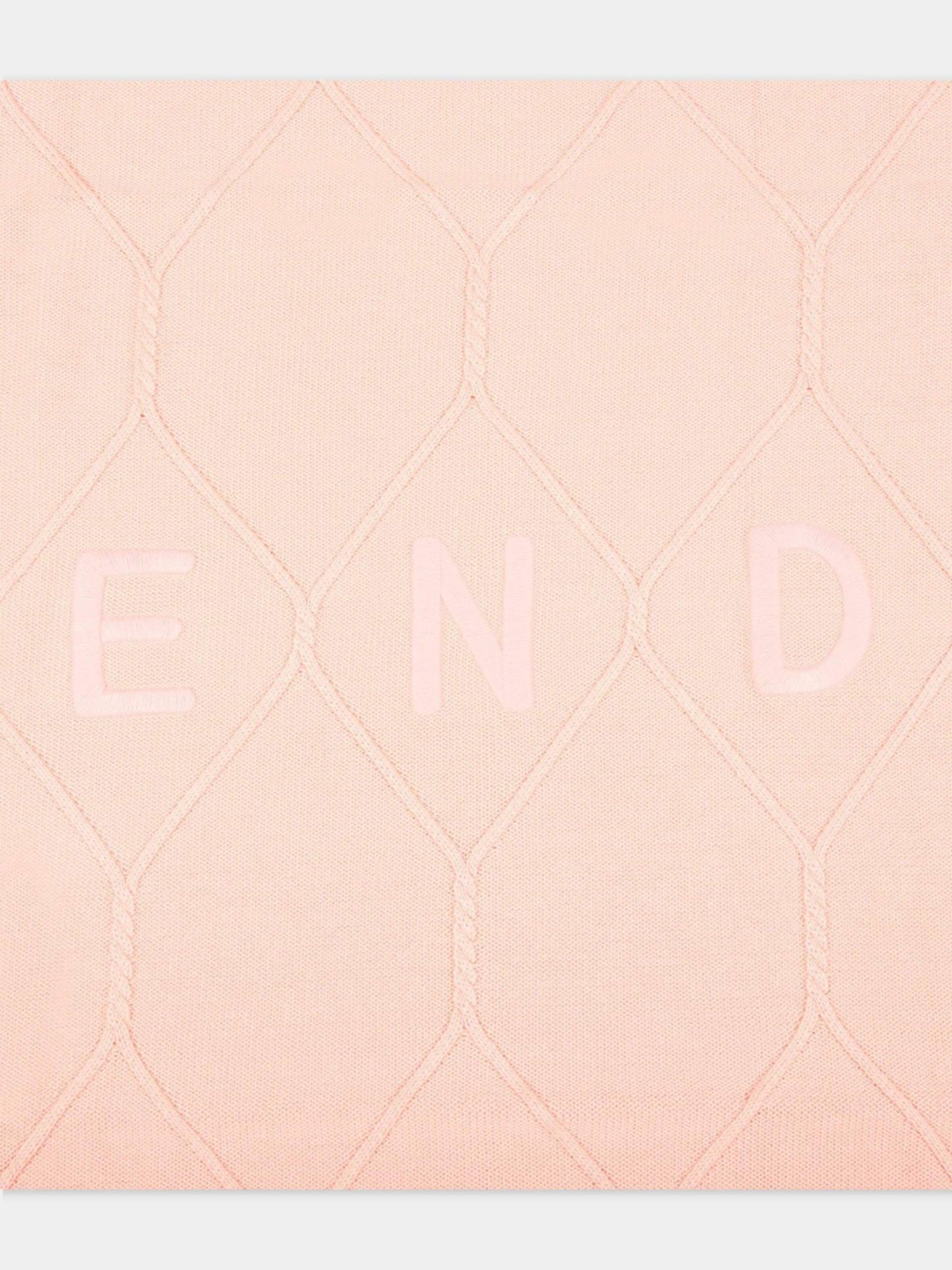 Coperta rosa per neonata con logo,Fendi Kids,BUJ186 AEZG F0U0K