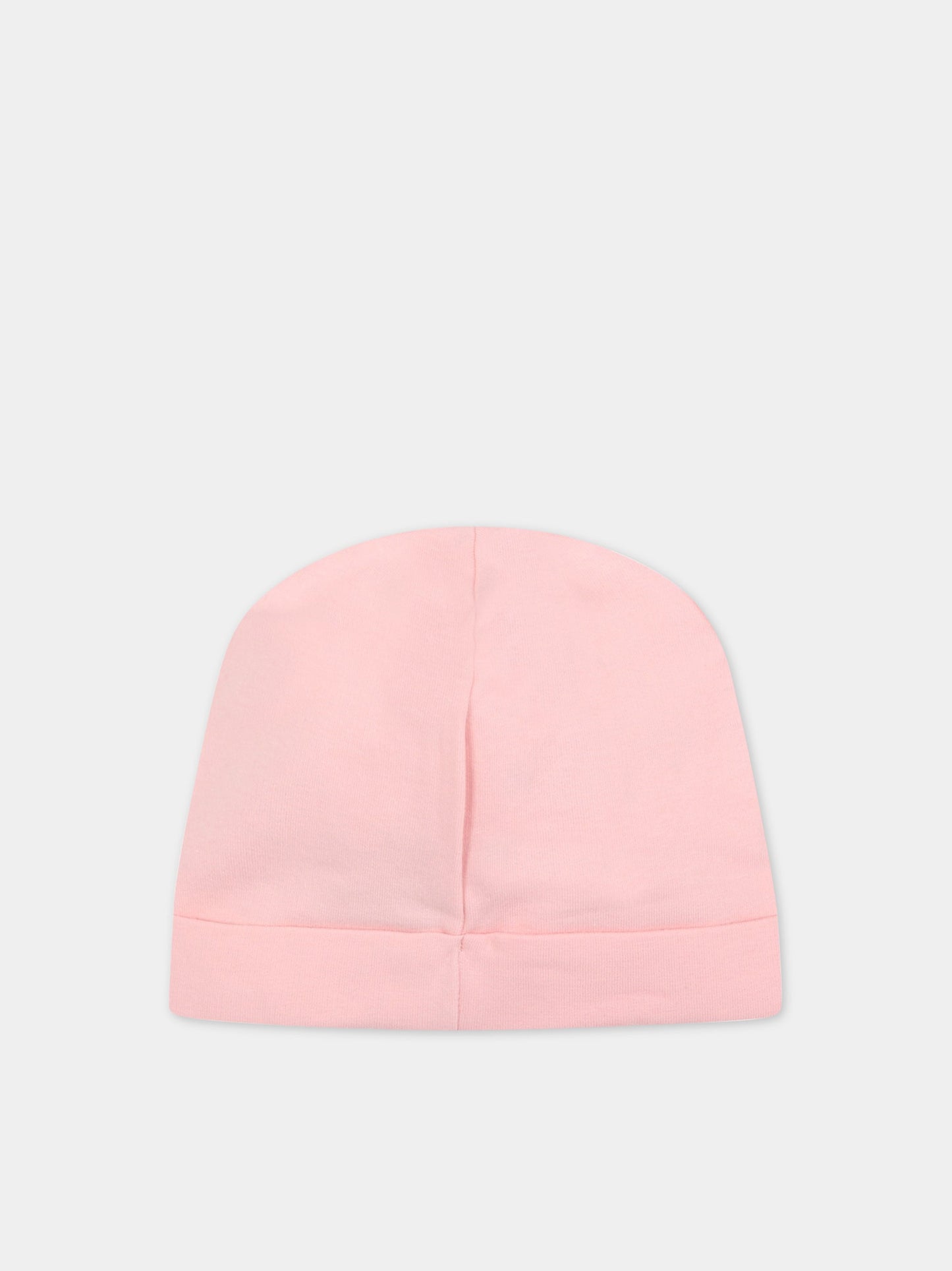 Cappello rosa per neonata con teddy bear,Moschino Kids,MWX031 LDA14 50209