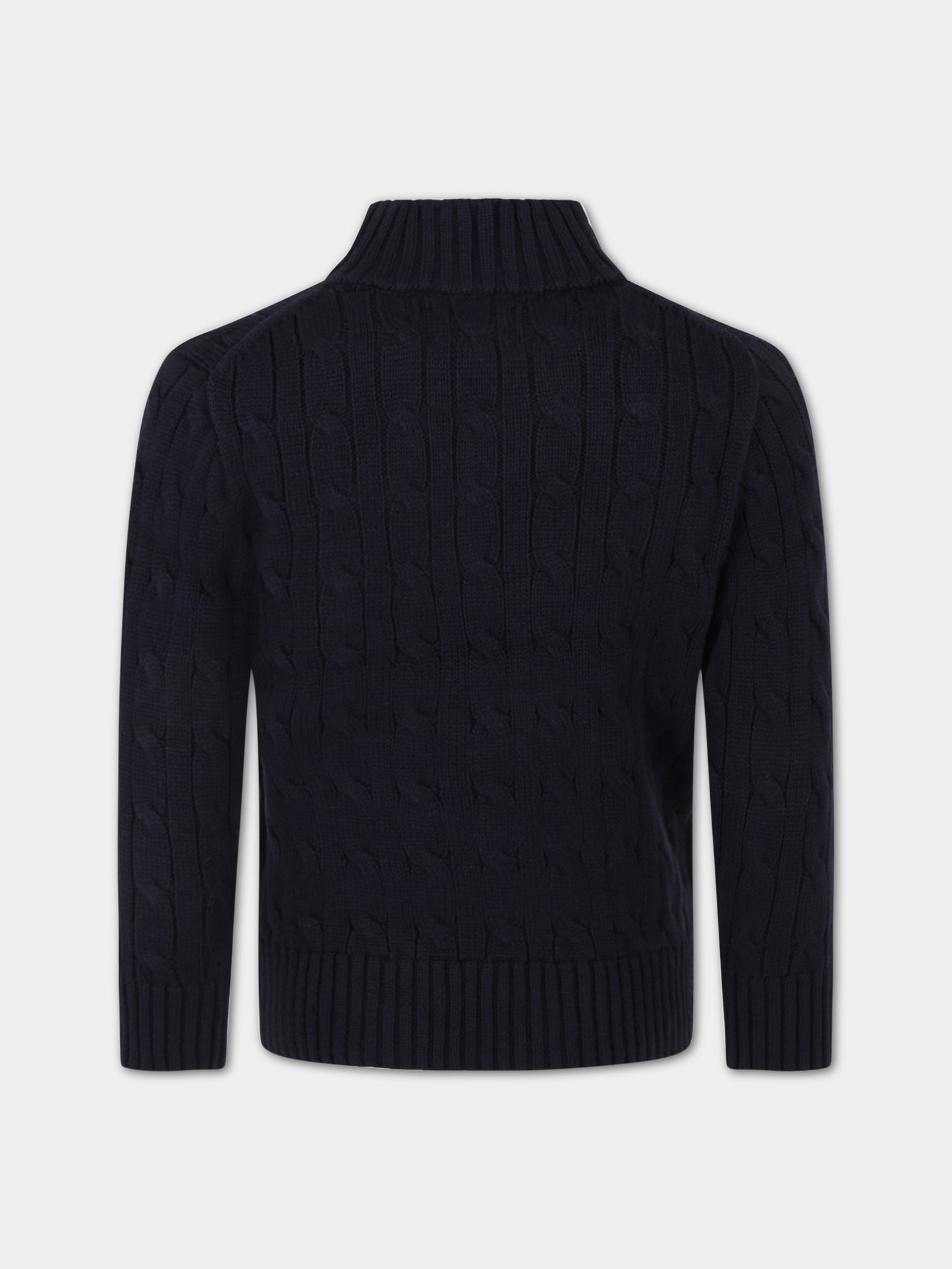 Maglione blu per bambino con iconico cavallino,Ralph Lauren Kids,868894005