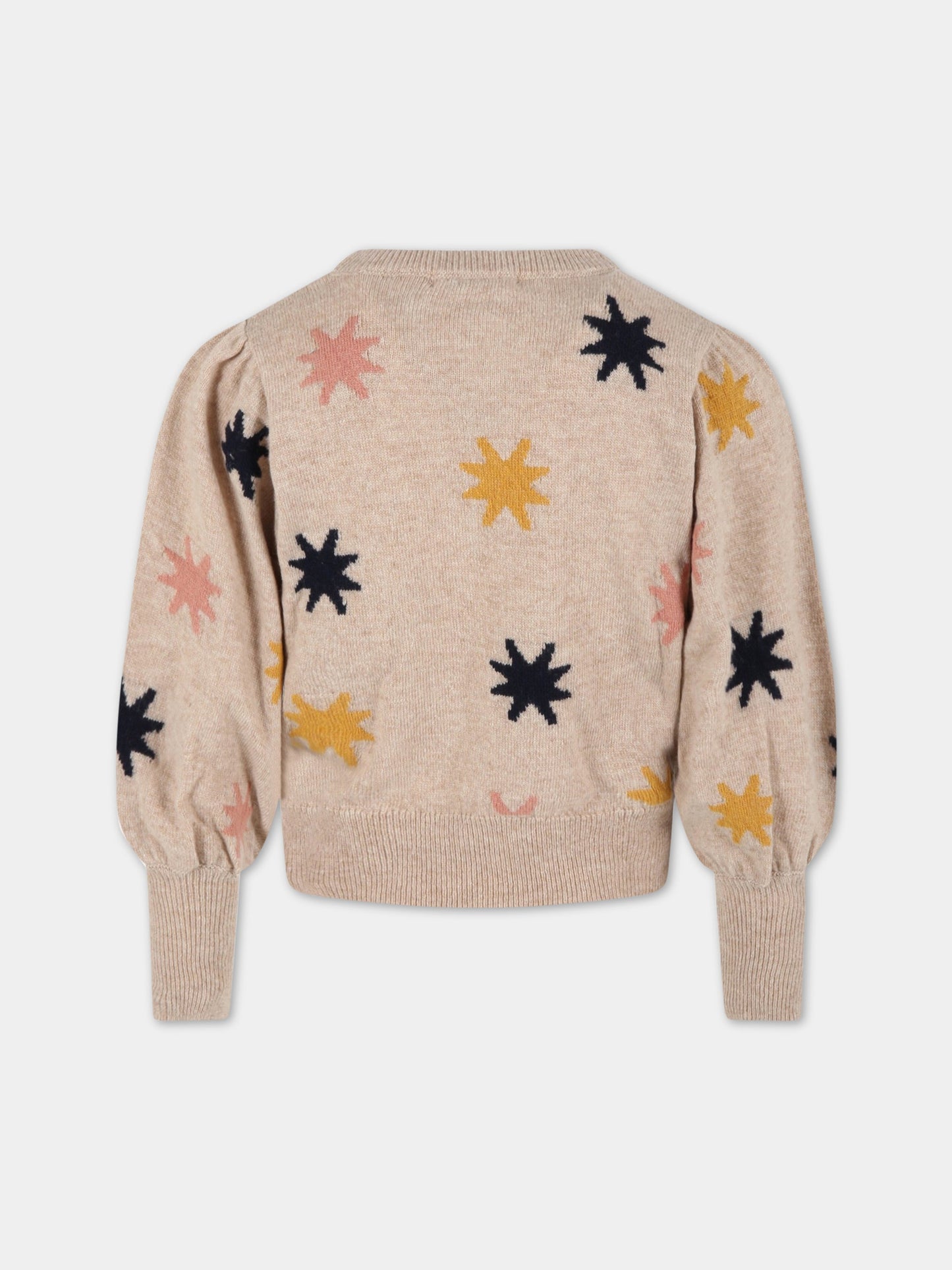 Maglione Lena per bambina con stelle colorate,The New Society,W22-K/KN04-LENA