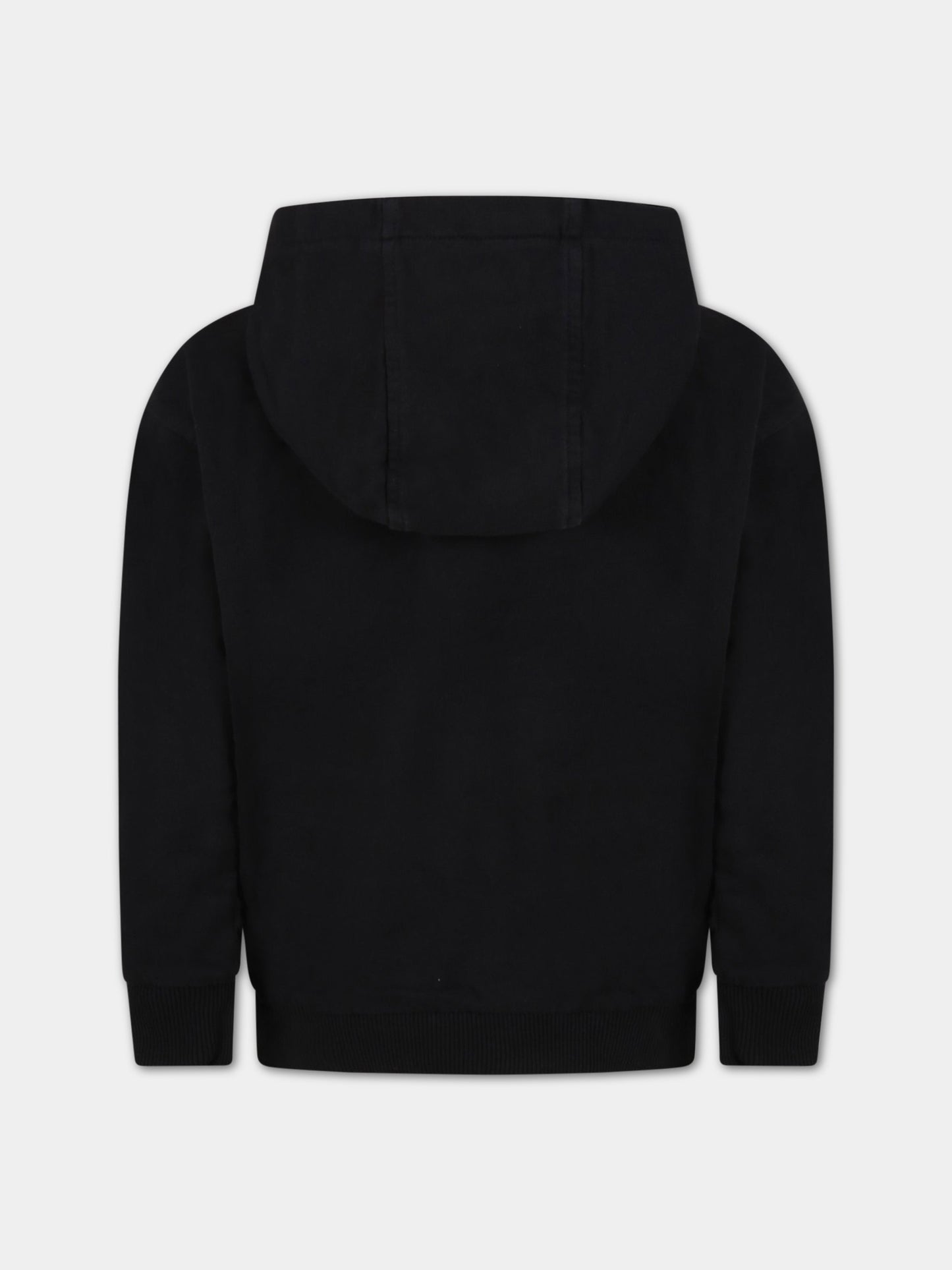 Felpa nera per bambini con logo,Versace,1007359 1A05621 2B020