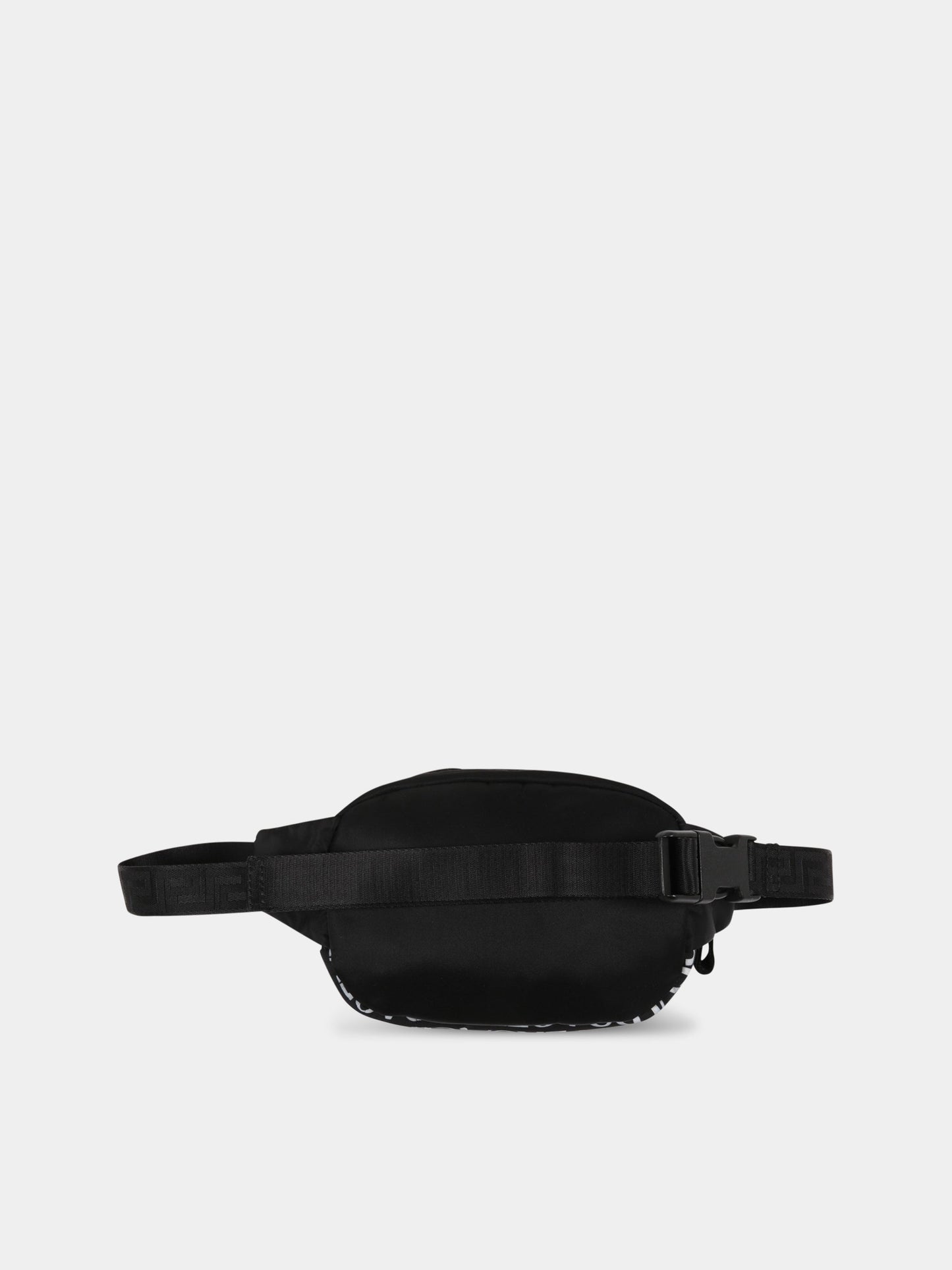 Marsupio nero per bambini con loghi,Versace,1007478 1A05313 5B040 AY7402