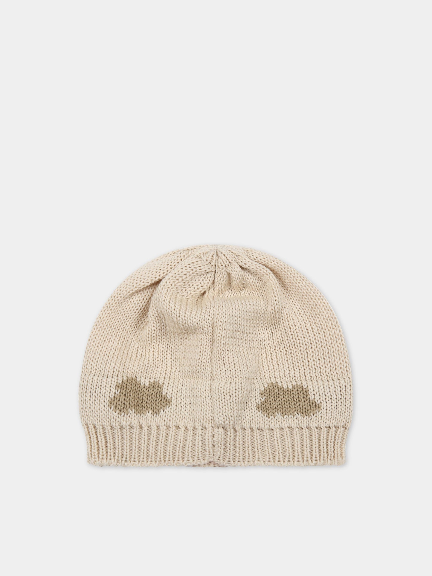 Cappello beige per neonati con nuvole,Scaldacuore X Coccolebimbi,NU14 ANAIS