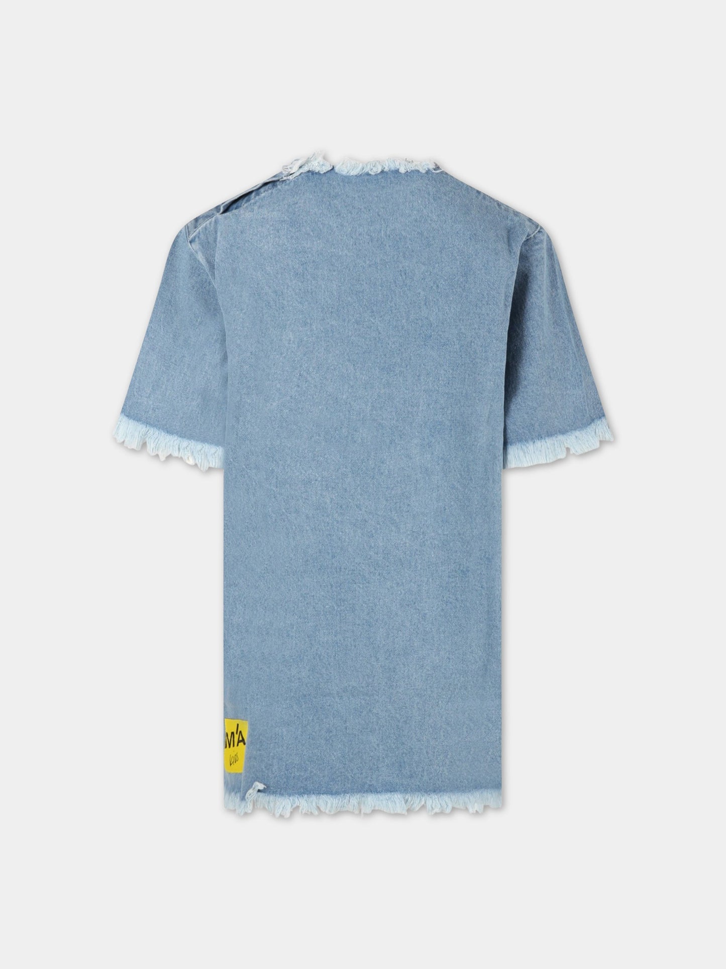 Vestito celeste per bambina,Marques Almeida,CORETP0341DNM