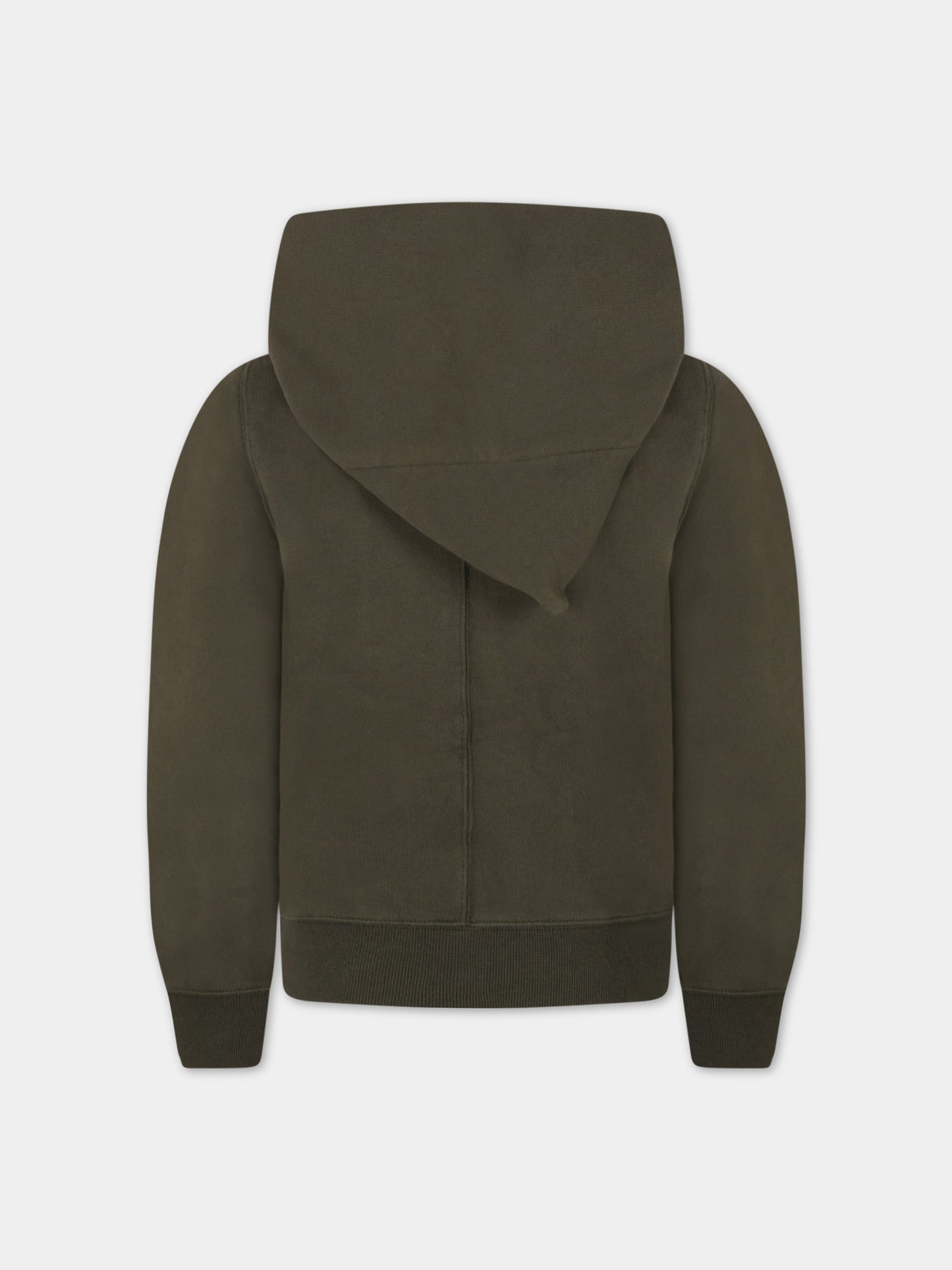 Felpa verde per bambini con chiusura asimmetrica,Rick Owens,BG02B5286 F 15