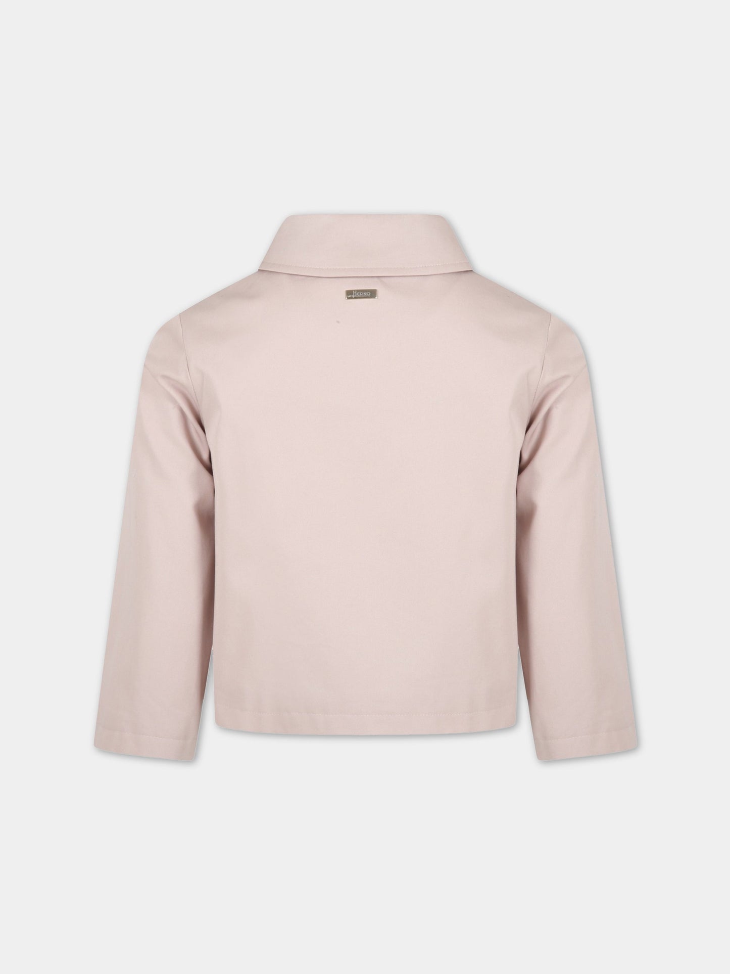 Giacca rosa per bambina con logo,Herno Kids,GI0049G 13218 4030