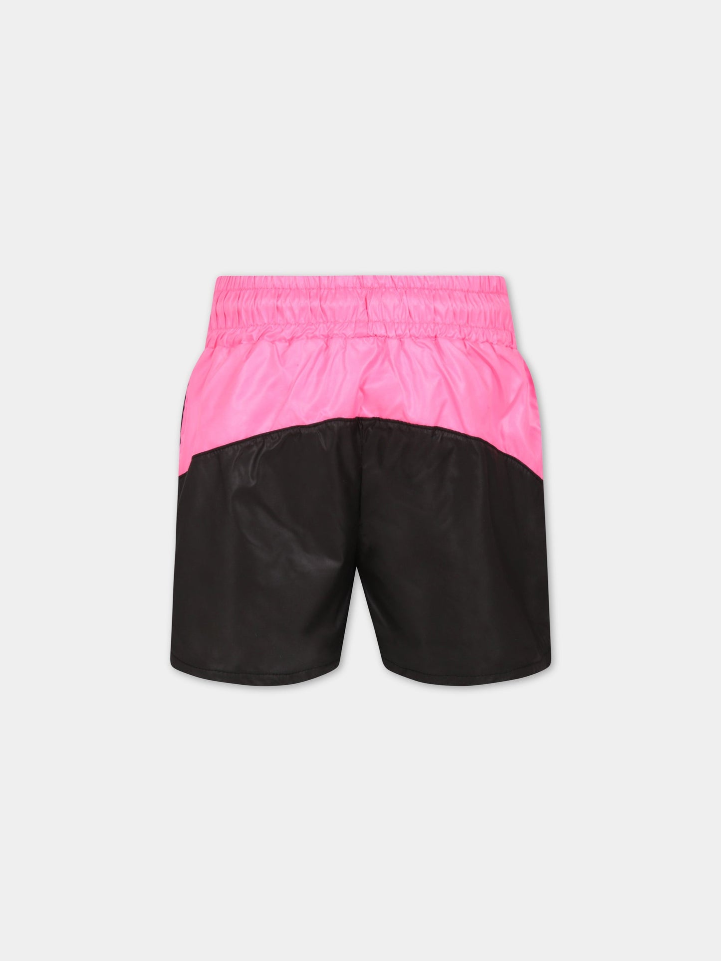 Shorts neri per bambina con logo bianco,Dimensione Danza,029693 110