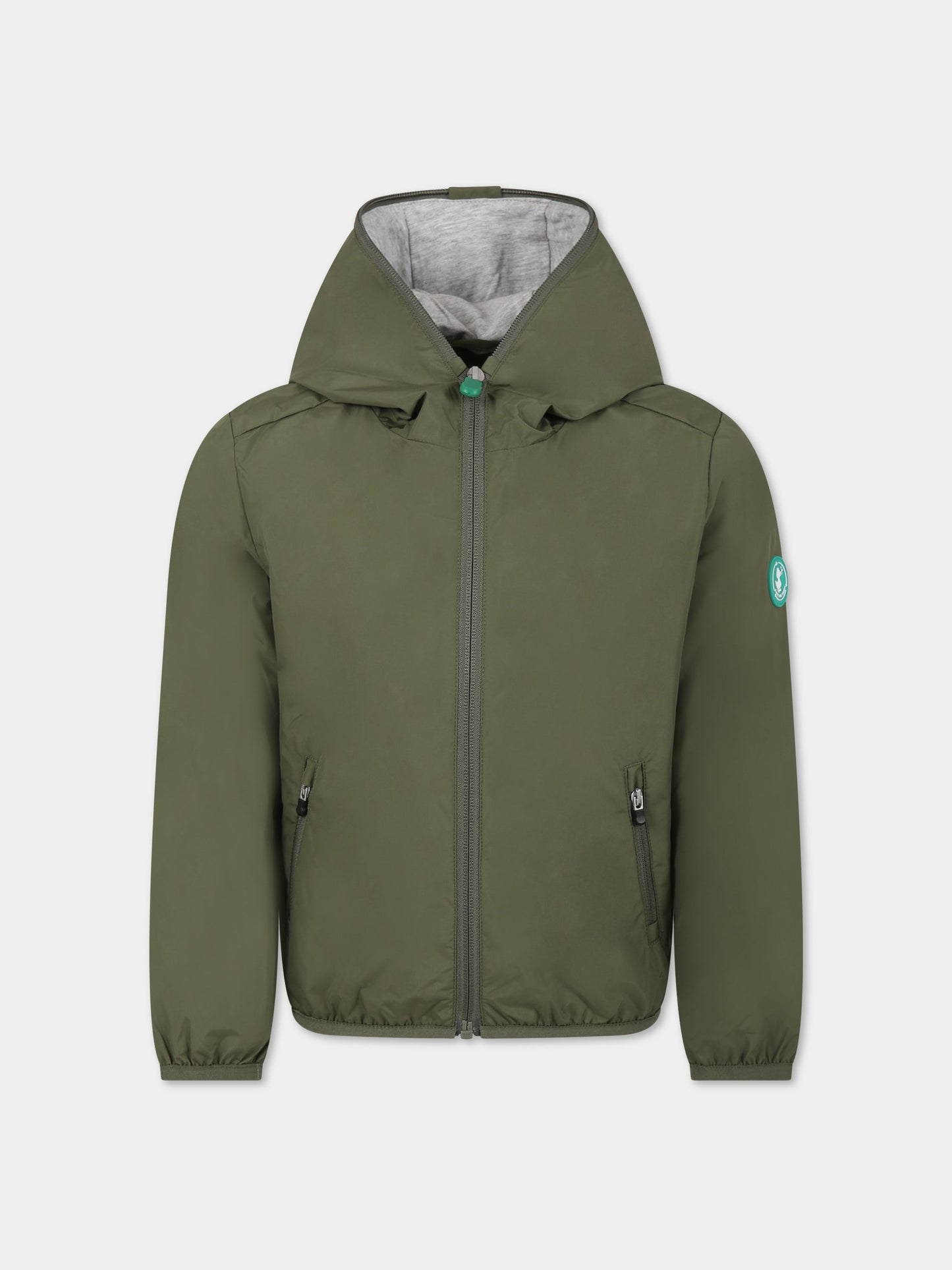 Giubbotto verde Jules per bambino con logo,Save The Duck Kids,J30036X WIND16 50000