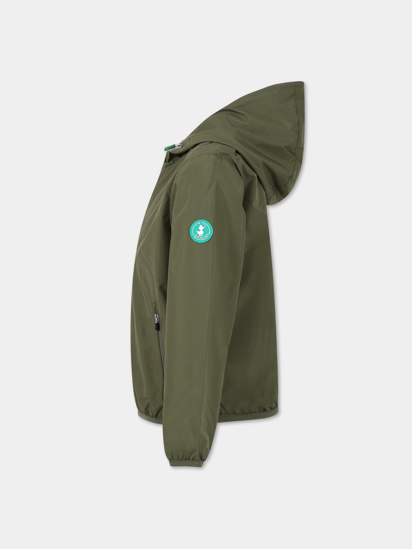 Giubbotto verde Jules per bambino con logo,Save The Duck Kids,J30036X WIND16 50000