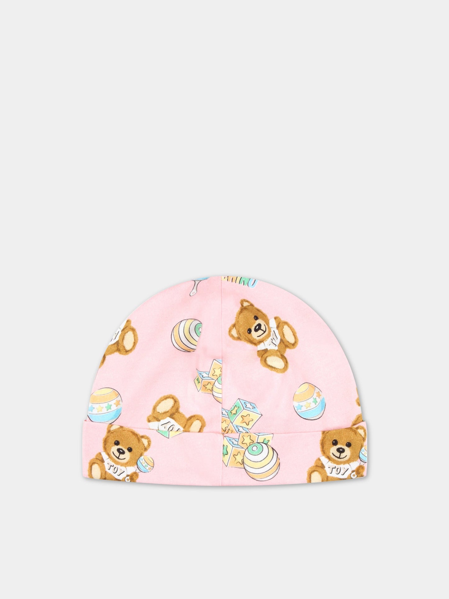 Set rosa per neonata con Teddy Bear,Moschino Kids,MMY03I LCA19 50209