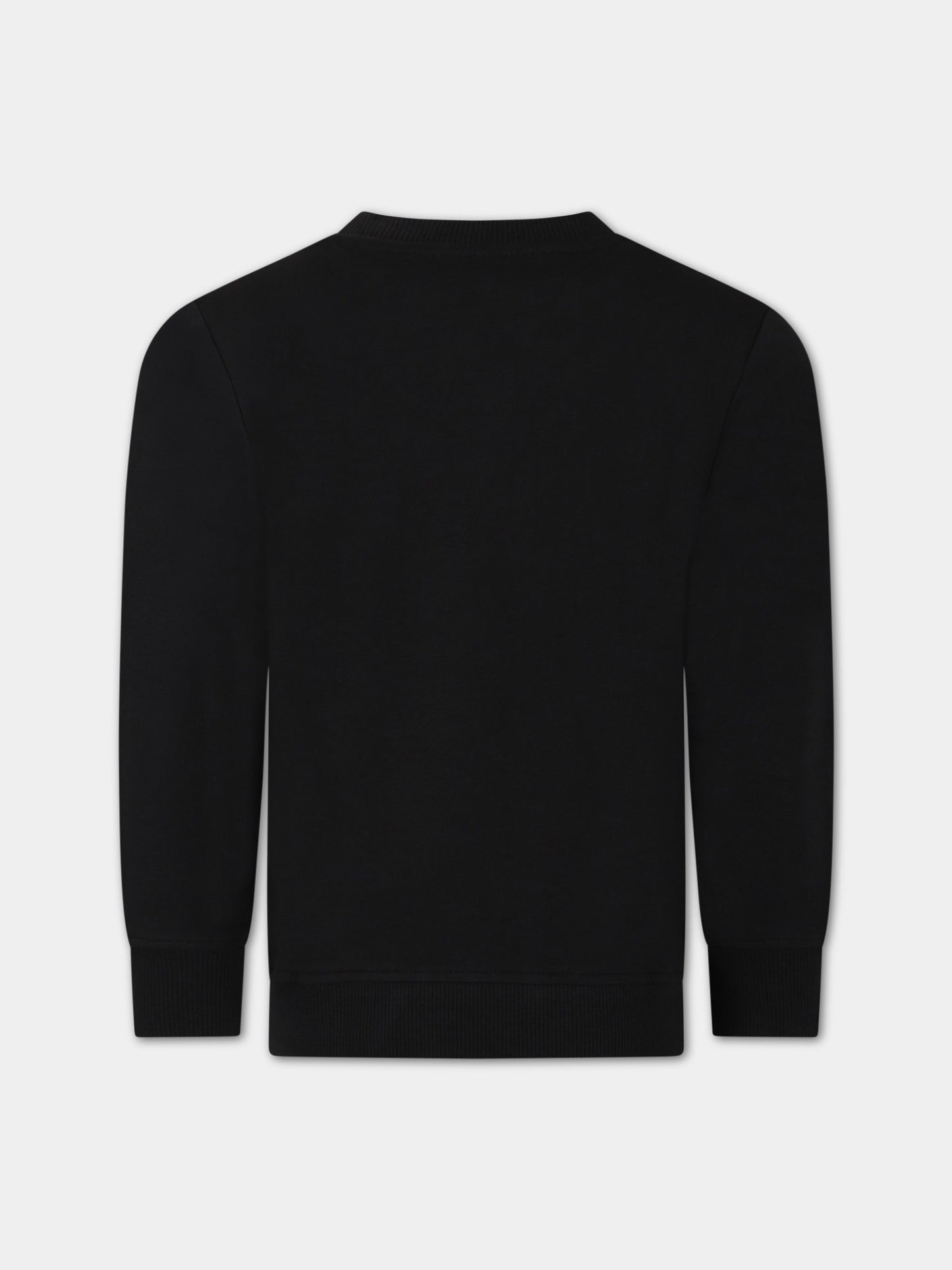 Felpa nera per bambino con Teddy Bear e logo,Moschino Kids,HRF05R LDA00 60100