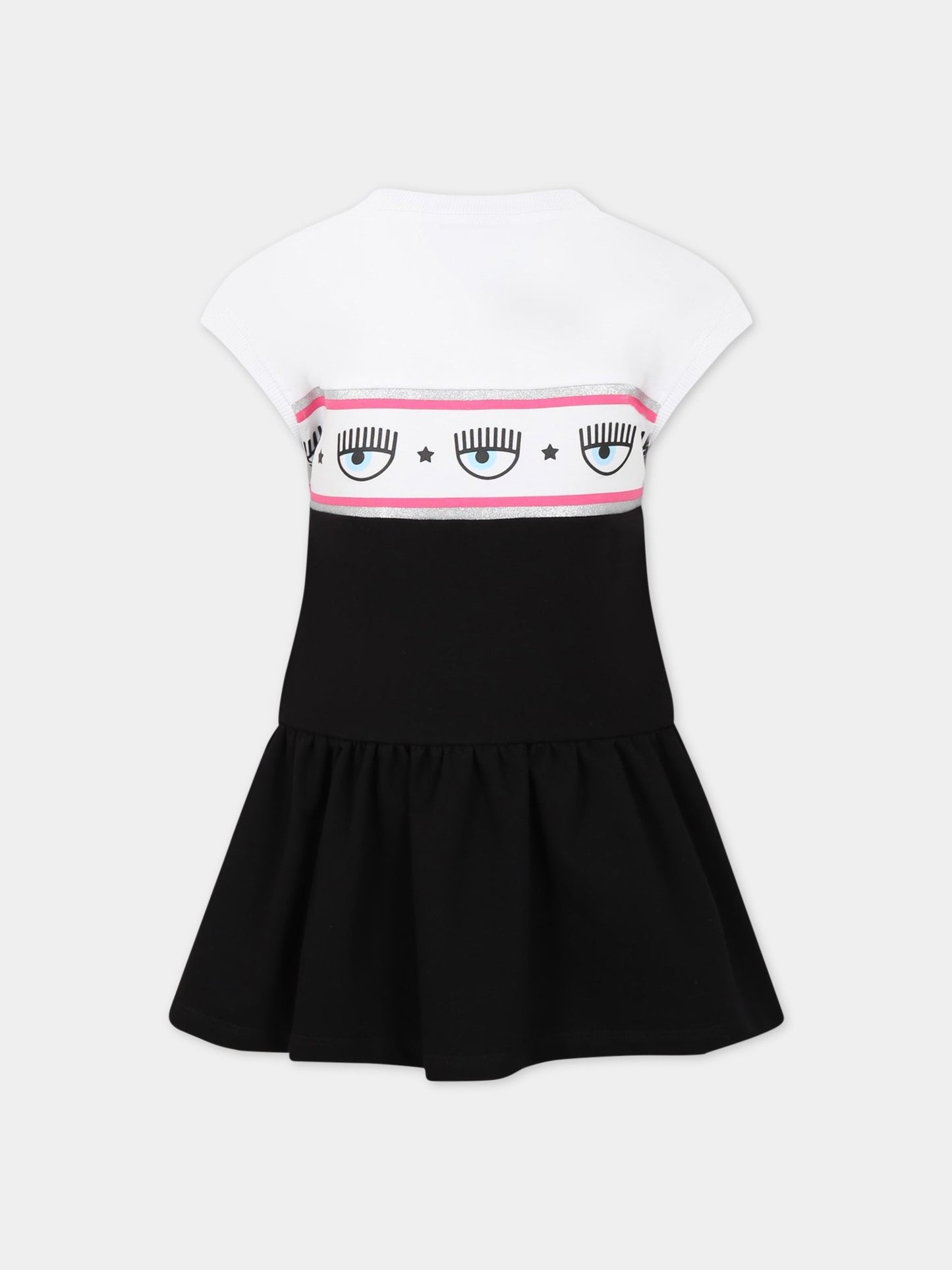 Vestito nero per bambina con iconici eyes flirting,Chiara Ferragni Collection,51A900 1250 0050