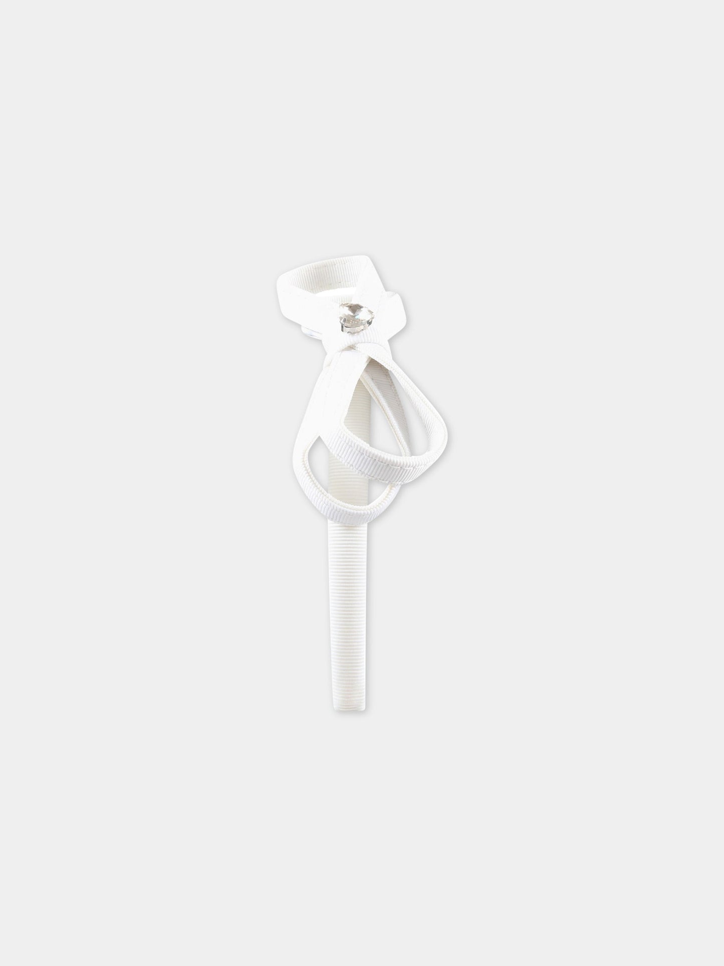 Cerchietto bianco per bambina con cuore,Monnalisa,17A000 1094 0099
