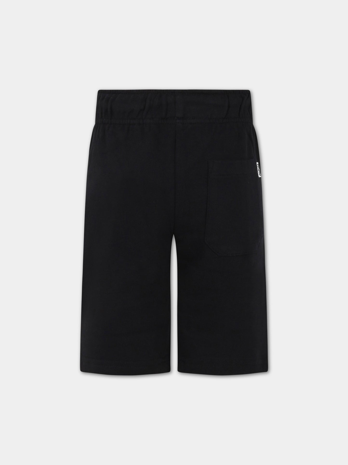 Shorts neri per bambino con patch logato,Molo,1S23H106 0099