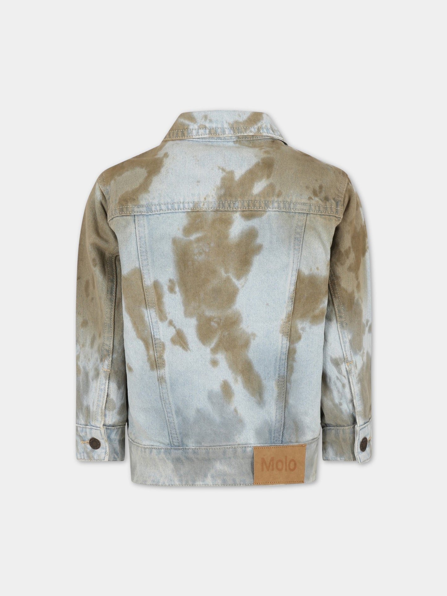 Giacca multicolor di jeans con patch logato,Molo,5S23M309 6010
