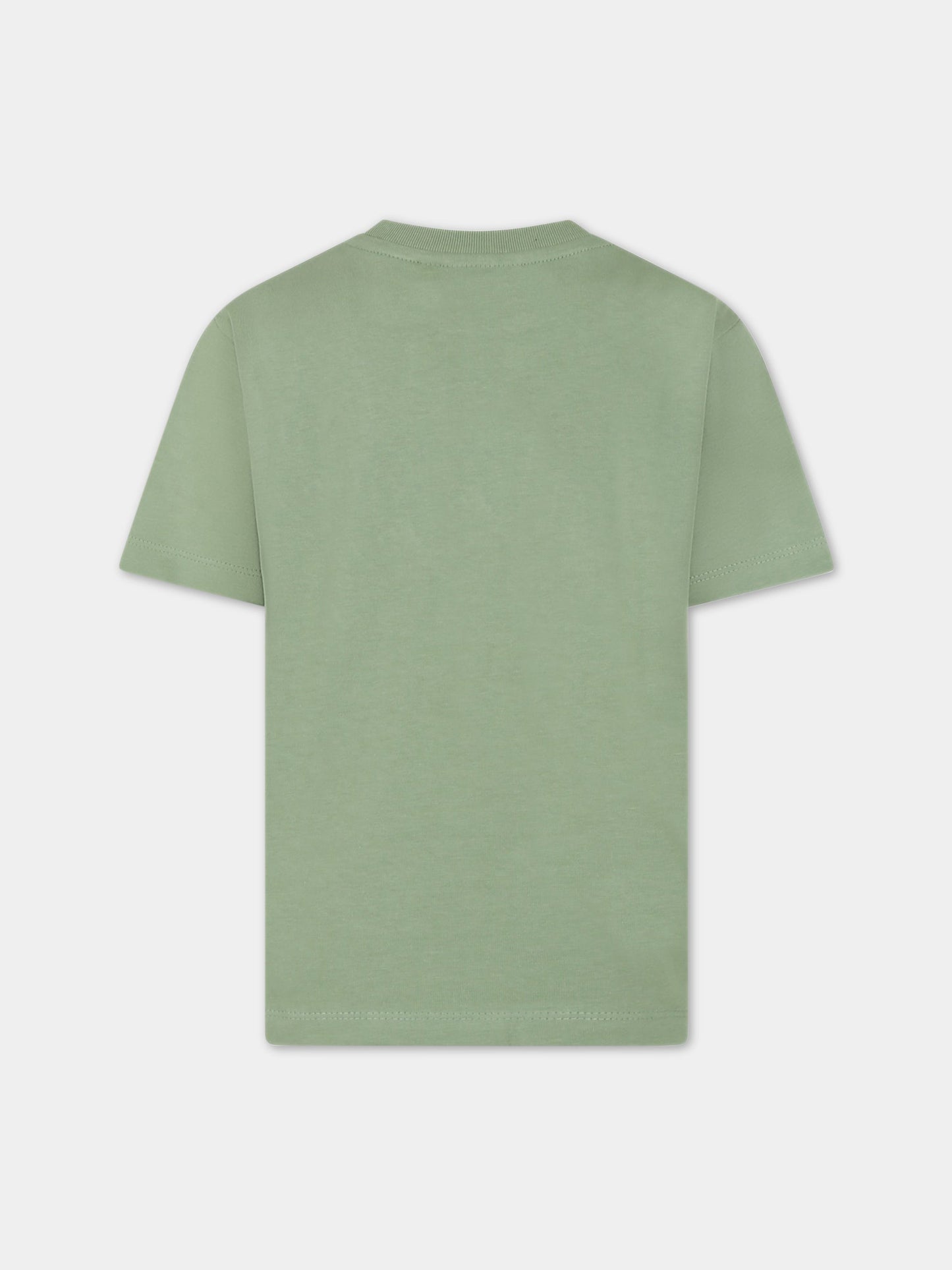 T-shirt verde per bambino con scritta Peace,Molo,6S23A216 8729
