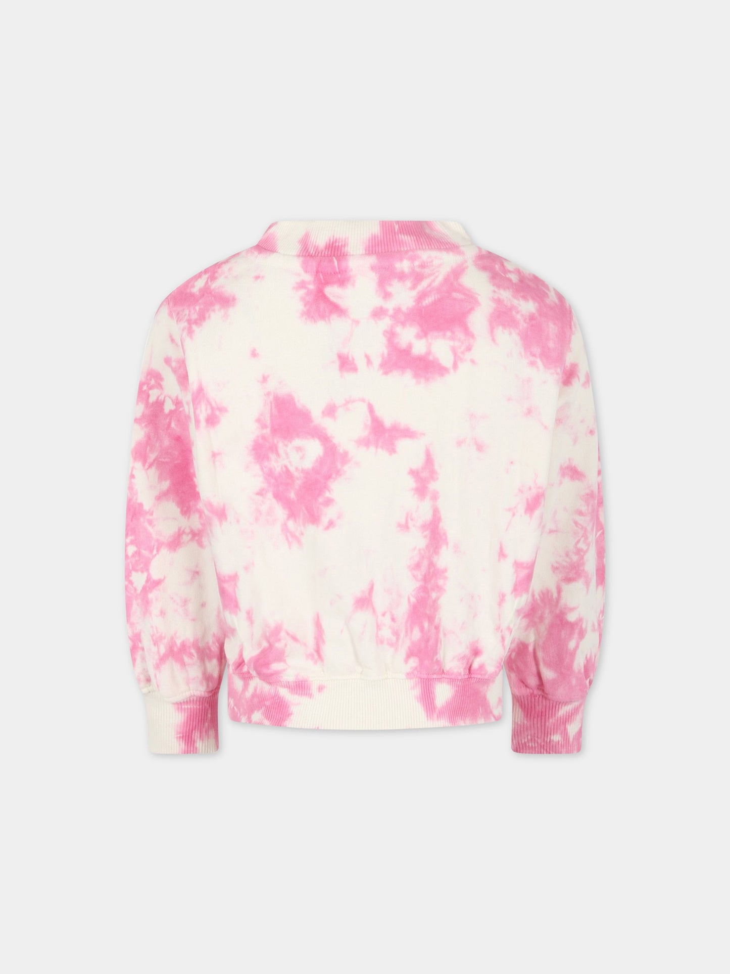 Felpa tie-dye per bambina con patch logato,Molo,2S23J201 6719