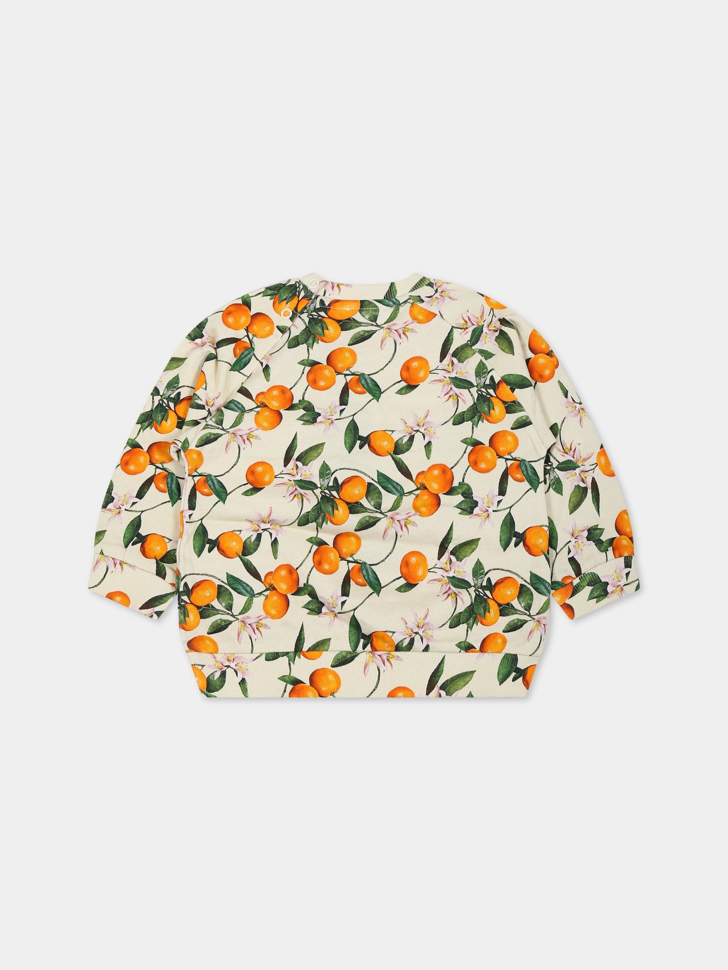 Felpa multicolor per neonata con stampa mandarini,Molo,6S23J202 6813