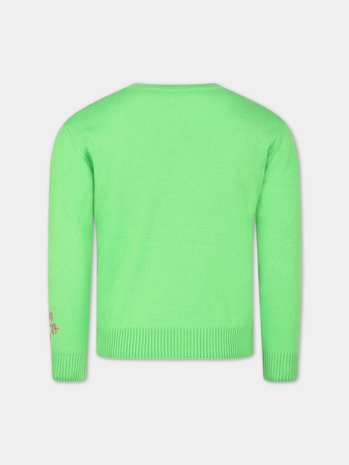 Maglione verde per bambina con snoopy,Philosophy,PJMA86C FL209 1010