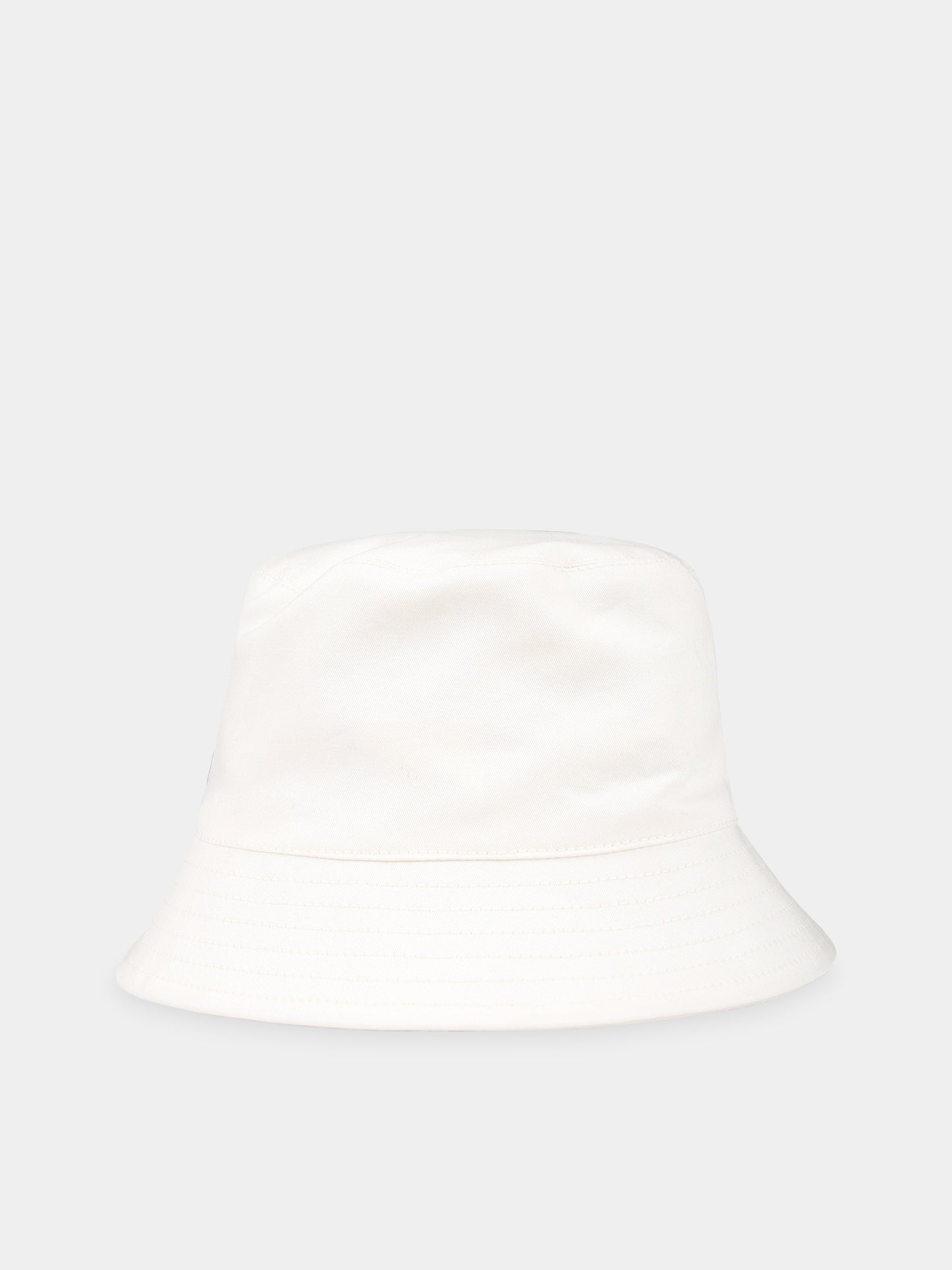 Cloche bianco per bambina con patch cuore e logo,Philosophy,PJCP29 CE234 0001