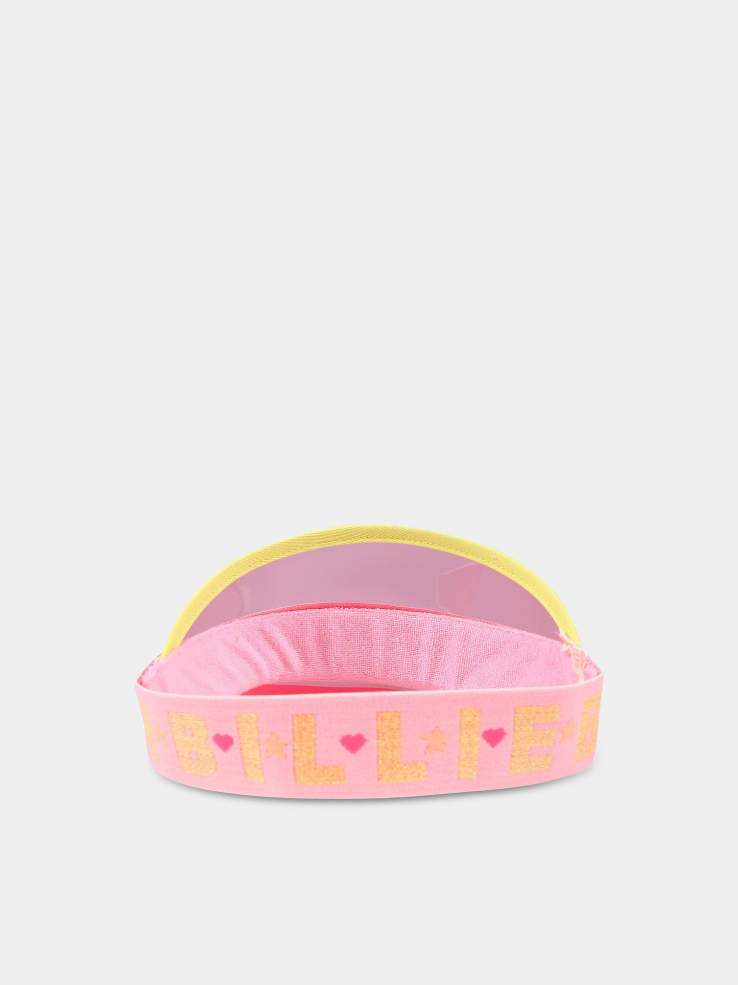 Visiera rosa per bambina con fascia logata,Billieblush,U11136 462