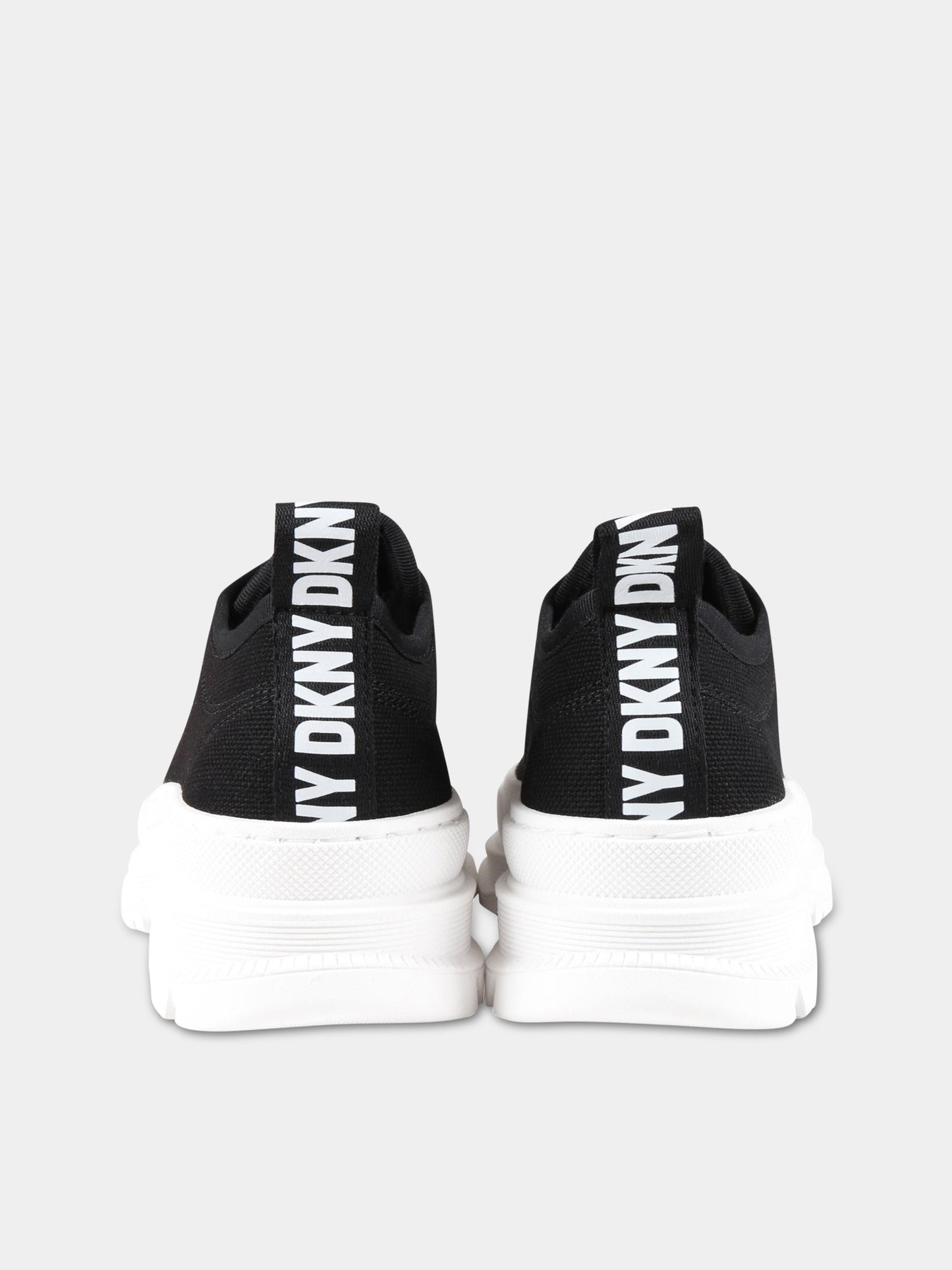 Sneakers nere per bambina con logo bianco,Dkny,D39107 09B