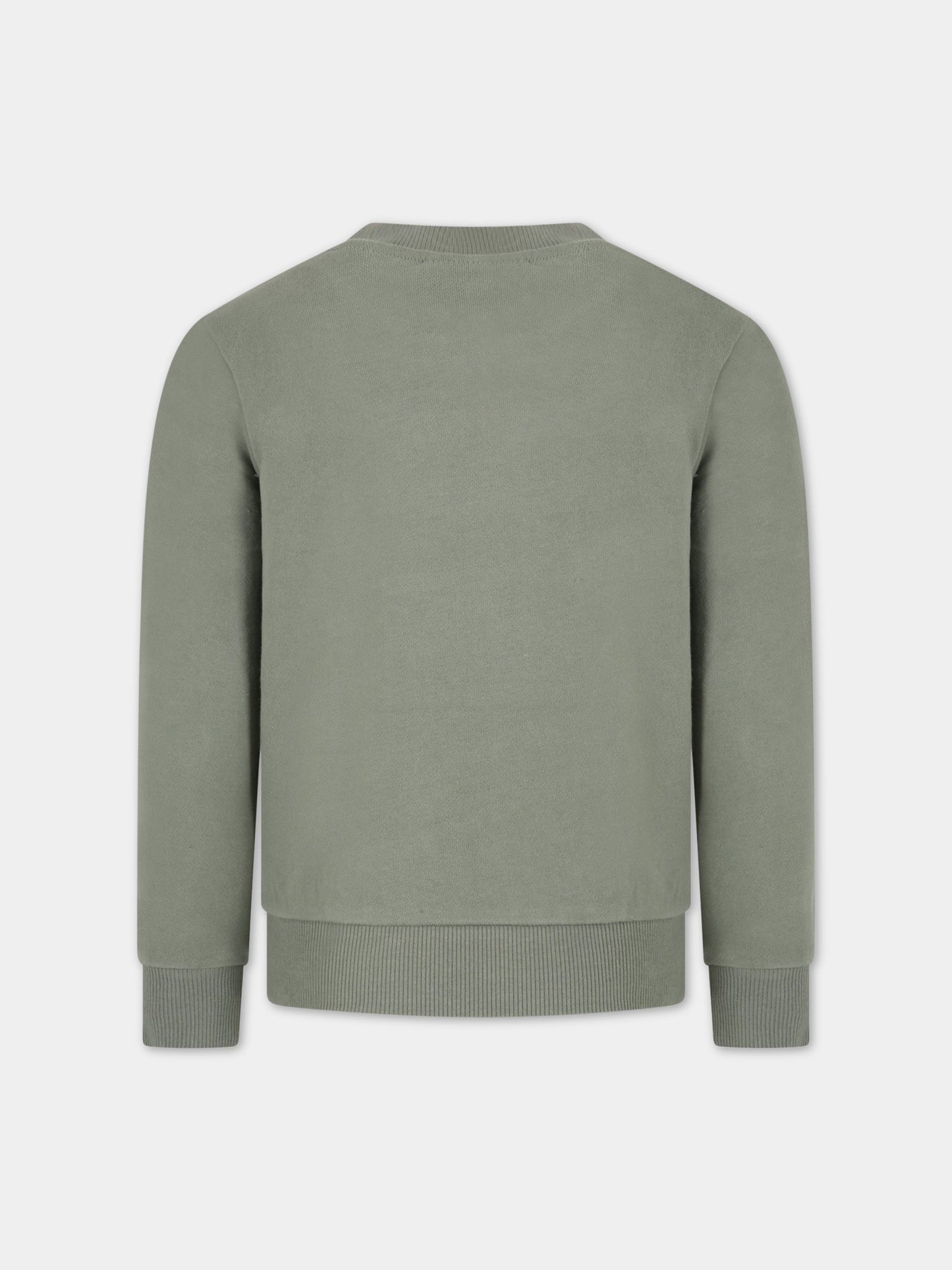 Felpa verde per bambino con logo bianco,Timberland,T25U06 708