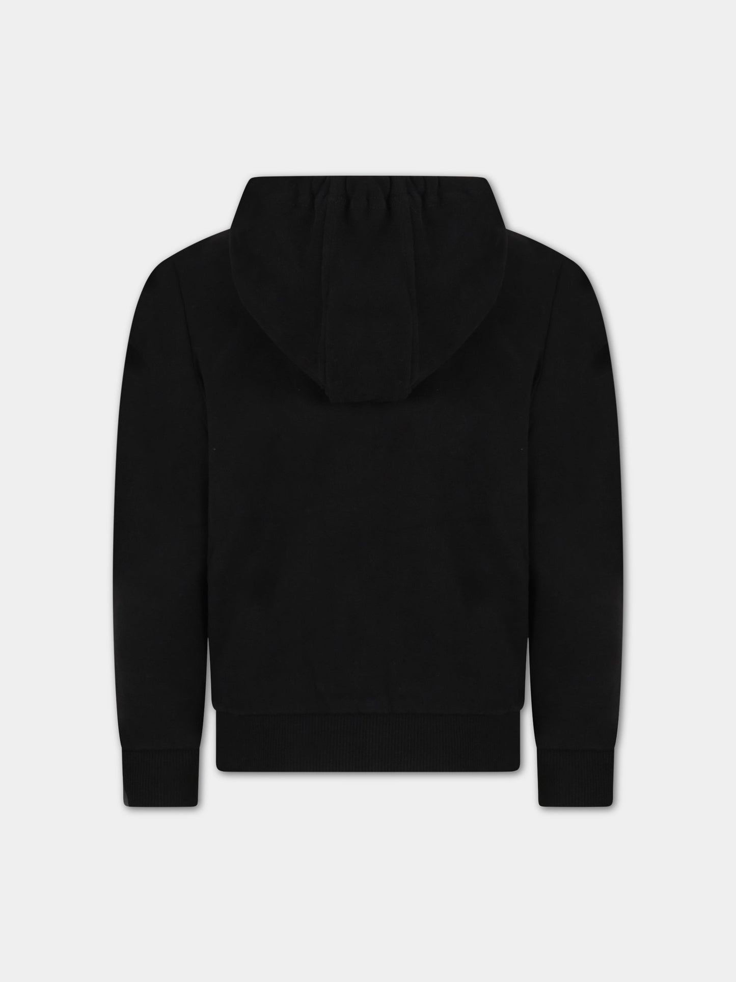 Felpa nera per bambino con logo bianco,Timberland,T25U13 09B