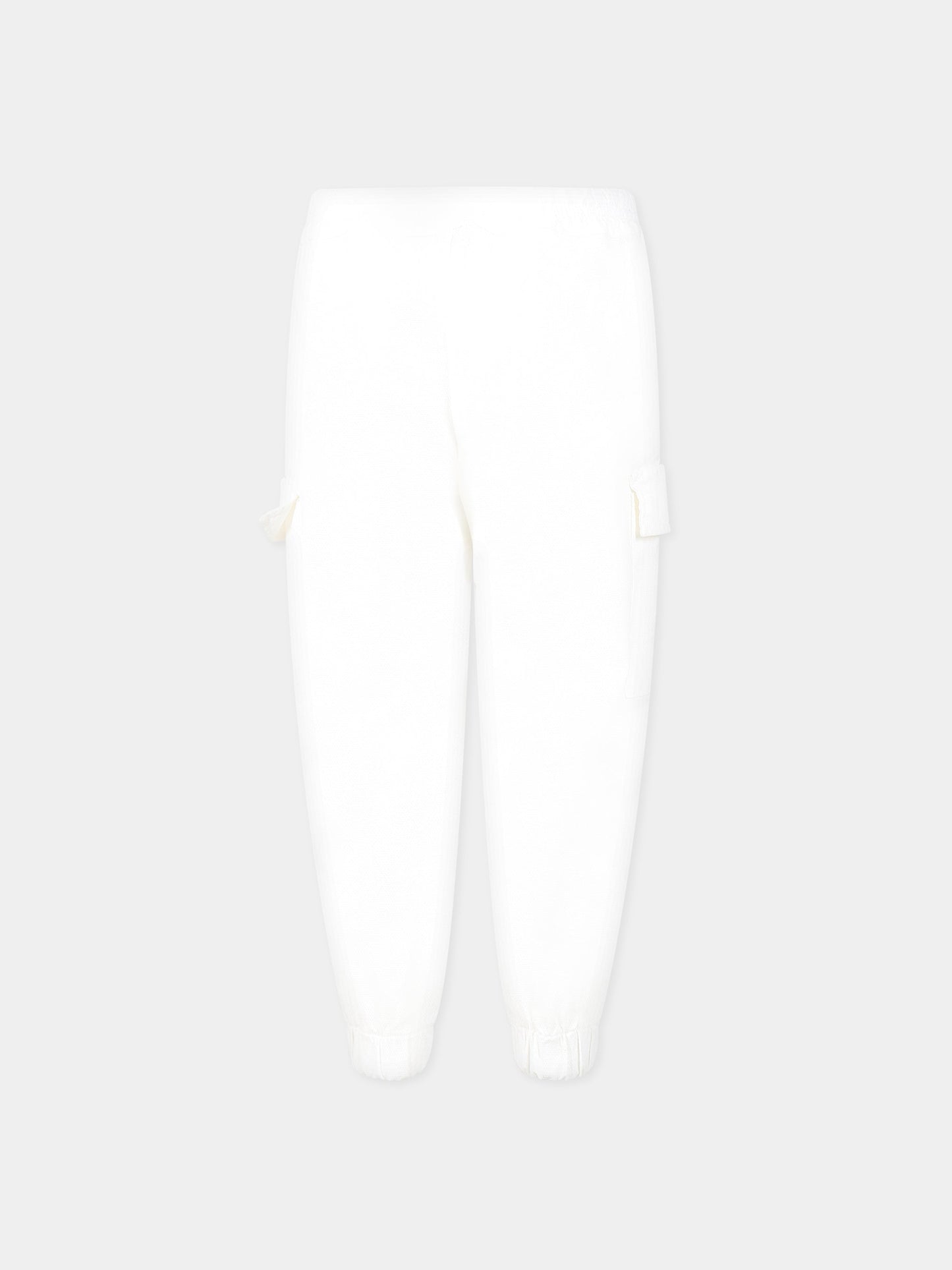 Pantaloni bianchi per bambino con logo,Dondup Kids,DMPA257 CE219 B006