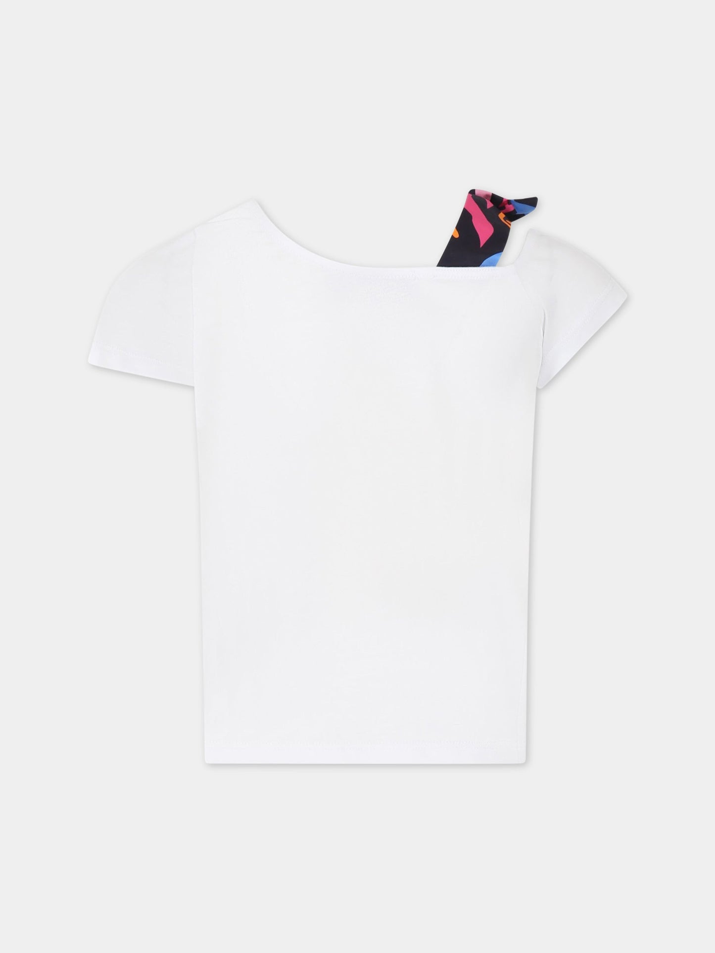 T-shirt bianca per bambina con logo,Little Marc Jacobs,W15661 10P