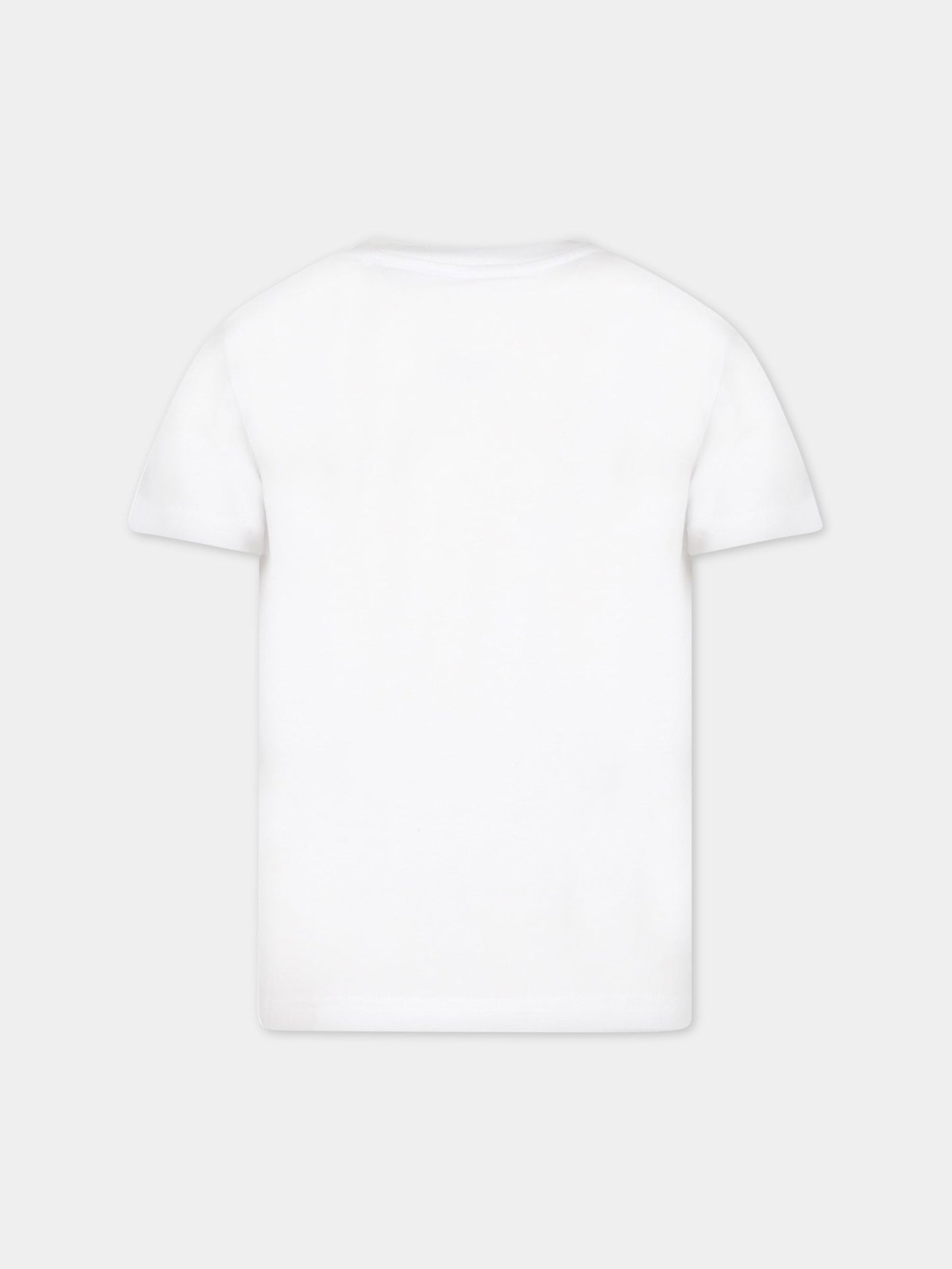 T-shirt bianca per bambino con logo multicolor,Givenchy Kids,H25413 10P