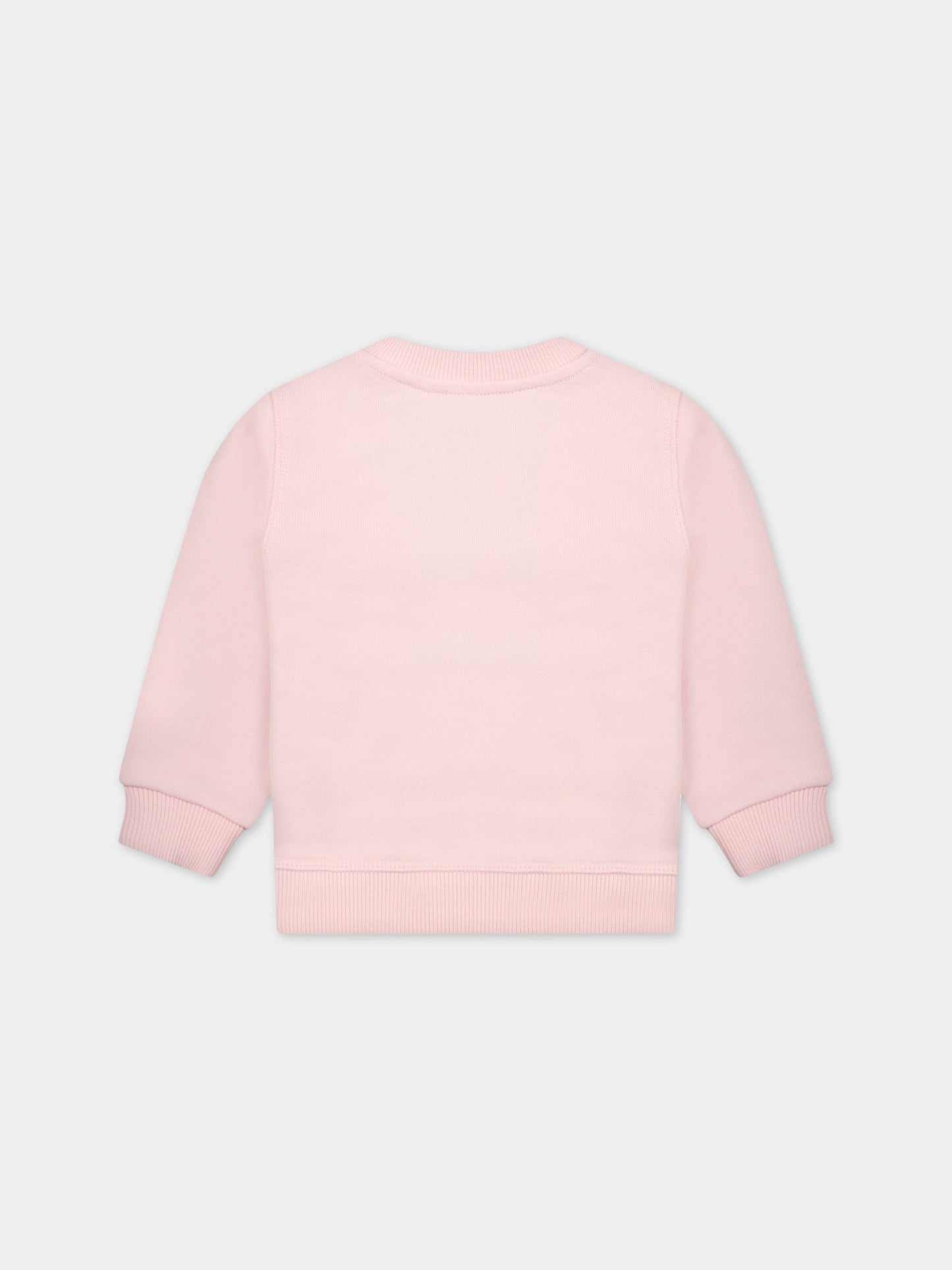 Felpa rosa per neonata con iconica tigre,Kenzo Kids,K05453 44D