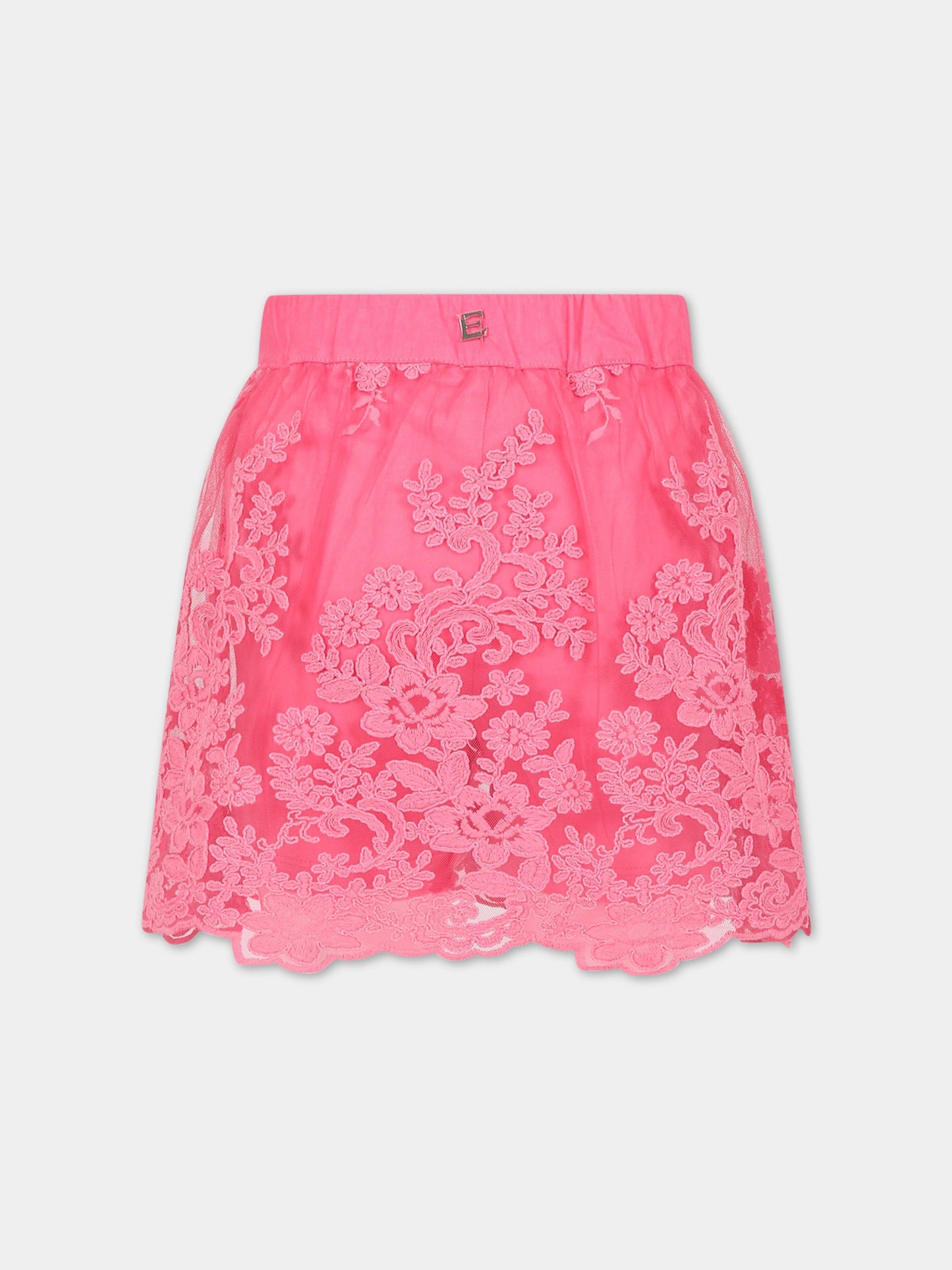 Pantagonna fucsia per bambina con logo,Ermanno Scervino Junior,SFGO047C TU78 3000