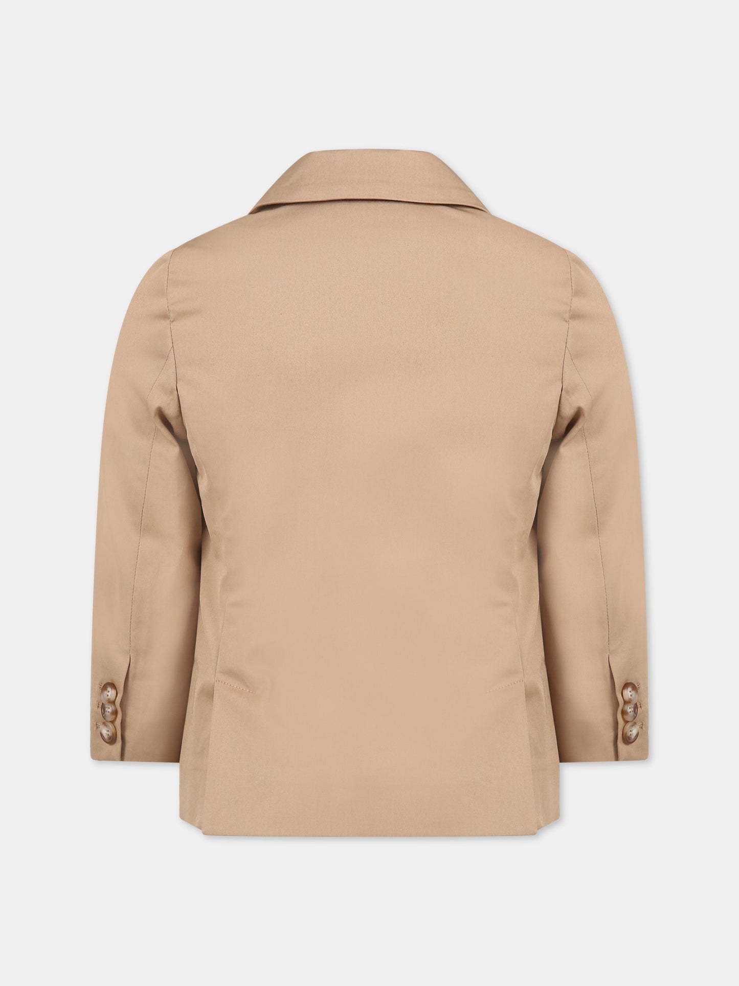 Giacca beige per bambino con pochette,Fay Kids,FS2P04 G0019 112