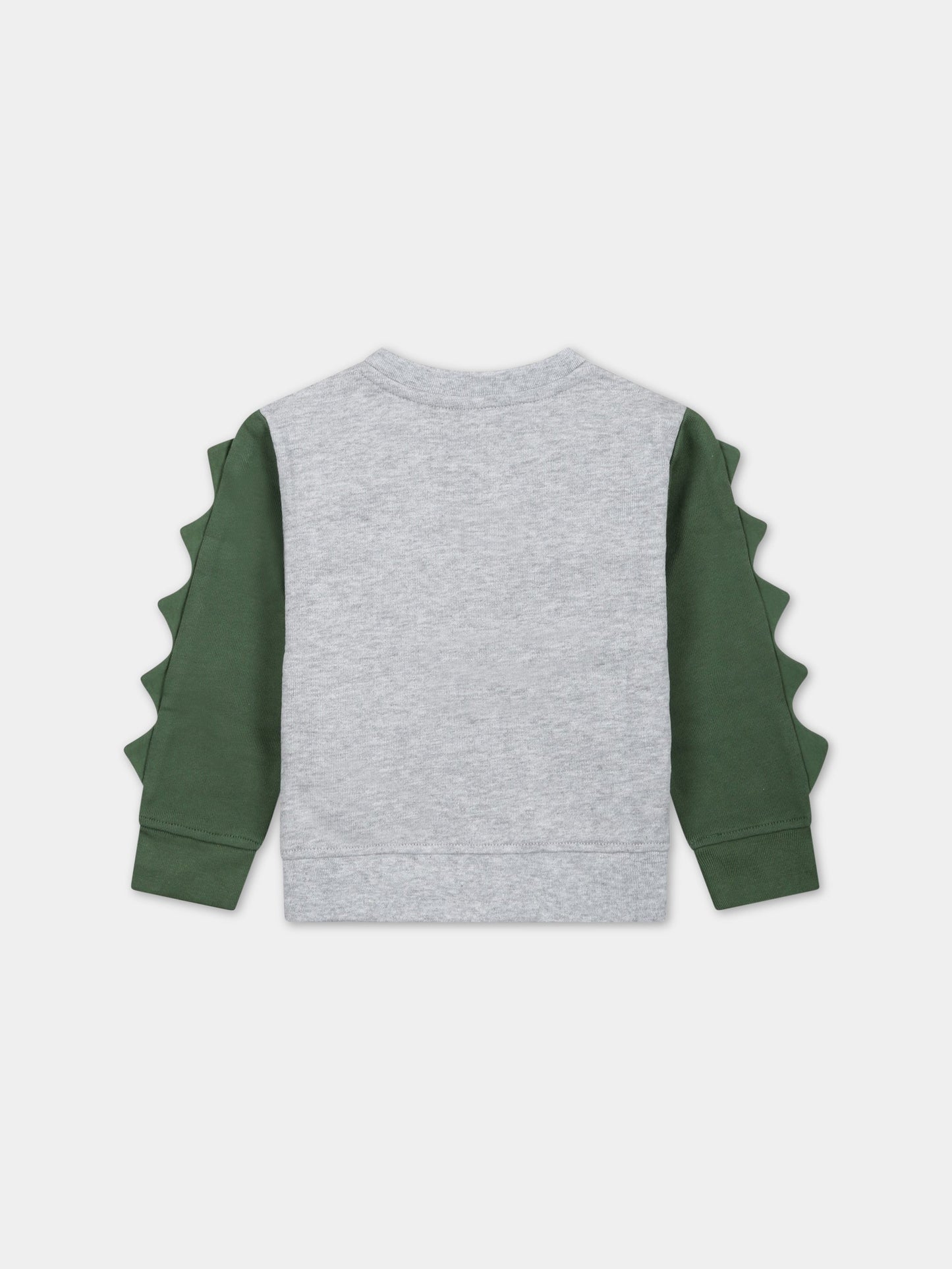 Felpa grigia per neonato con camaleonti,Stella Mccartney Kids,TS4550 Z0499 904