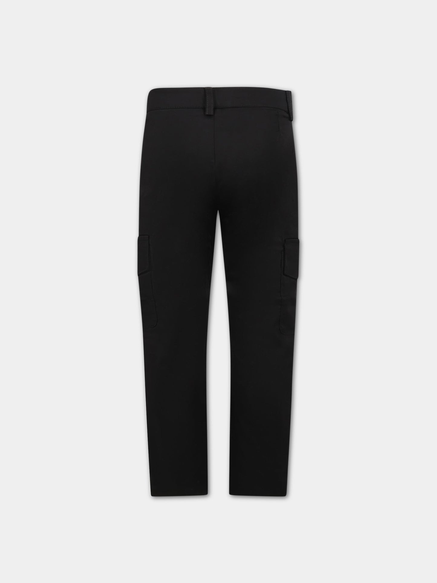 Pantaloni neri per bambino con logo,Msgm Kids,MS029568 110