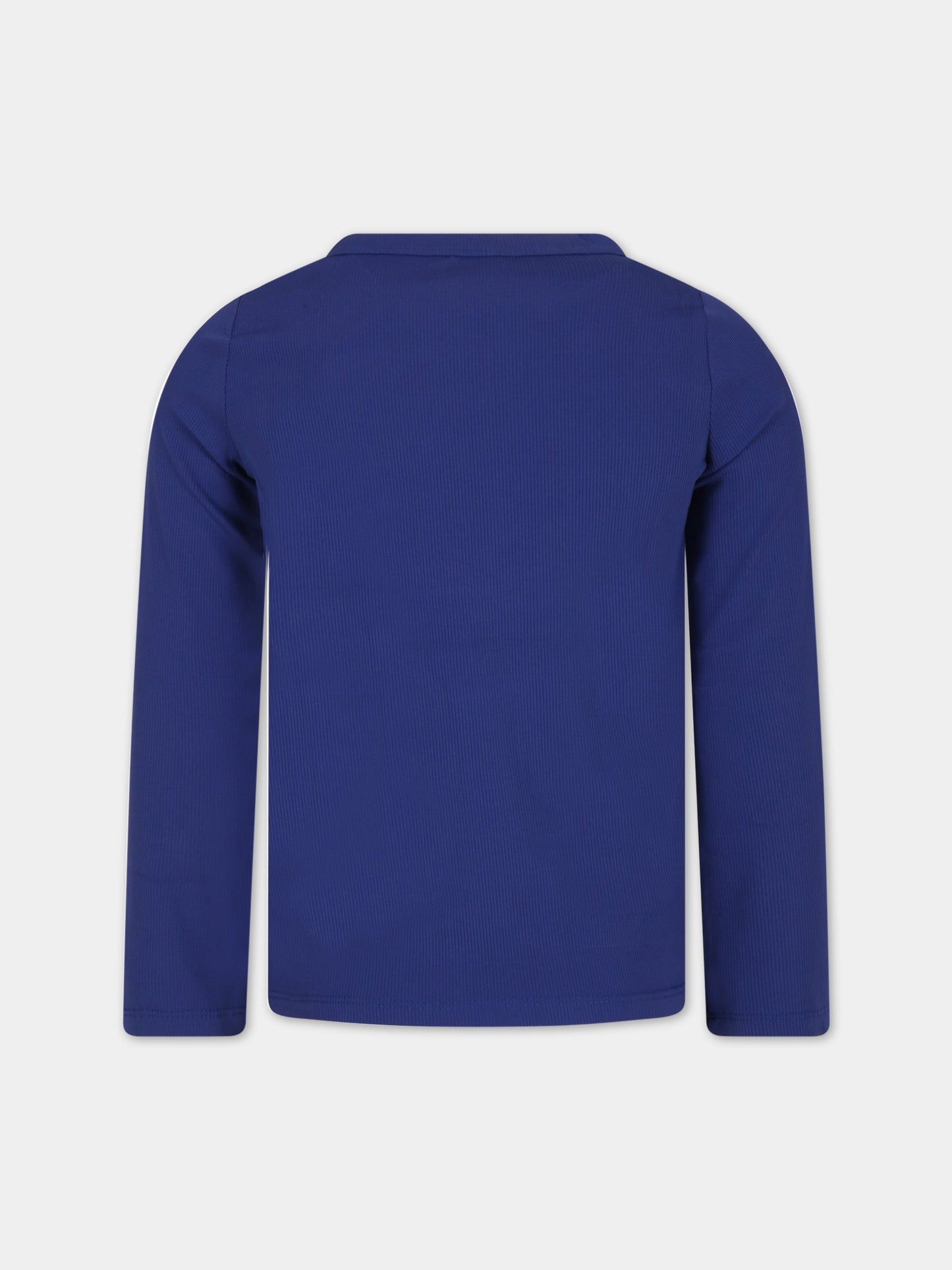 T-shirt blu per bambino con stampa e logo,Bobo Choses,123AC147