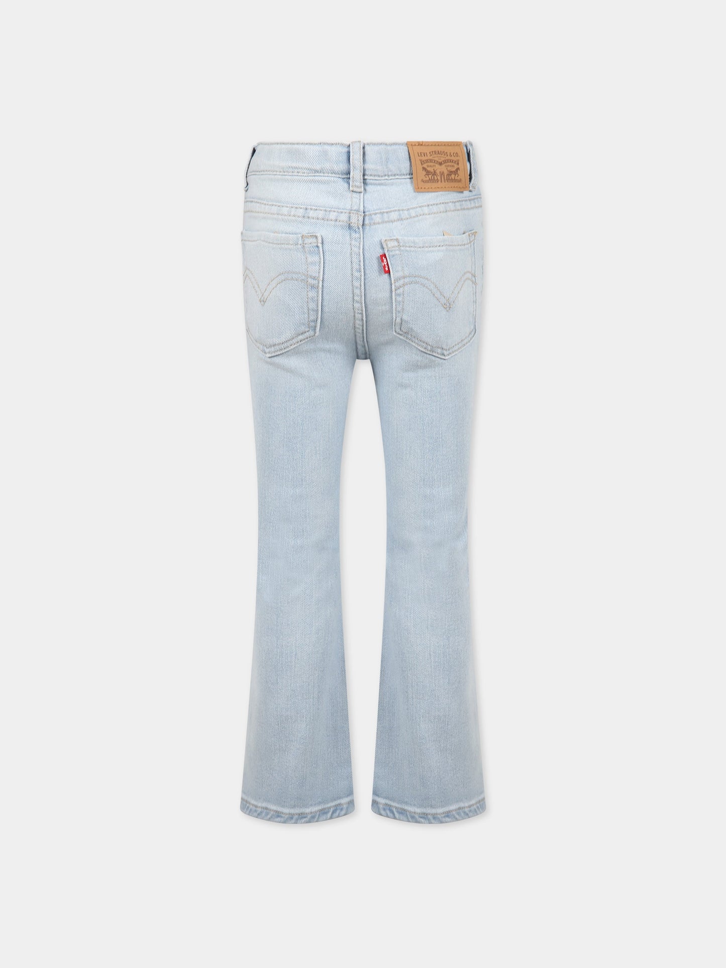 Jeans celeste per bambina con patch logo,Levi's Kids,LK3EG970 3EG970 L6Q