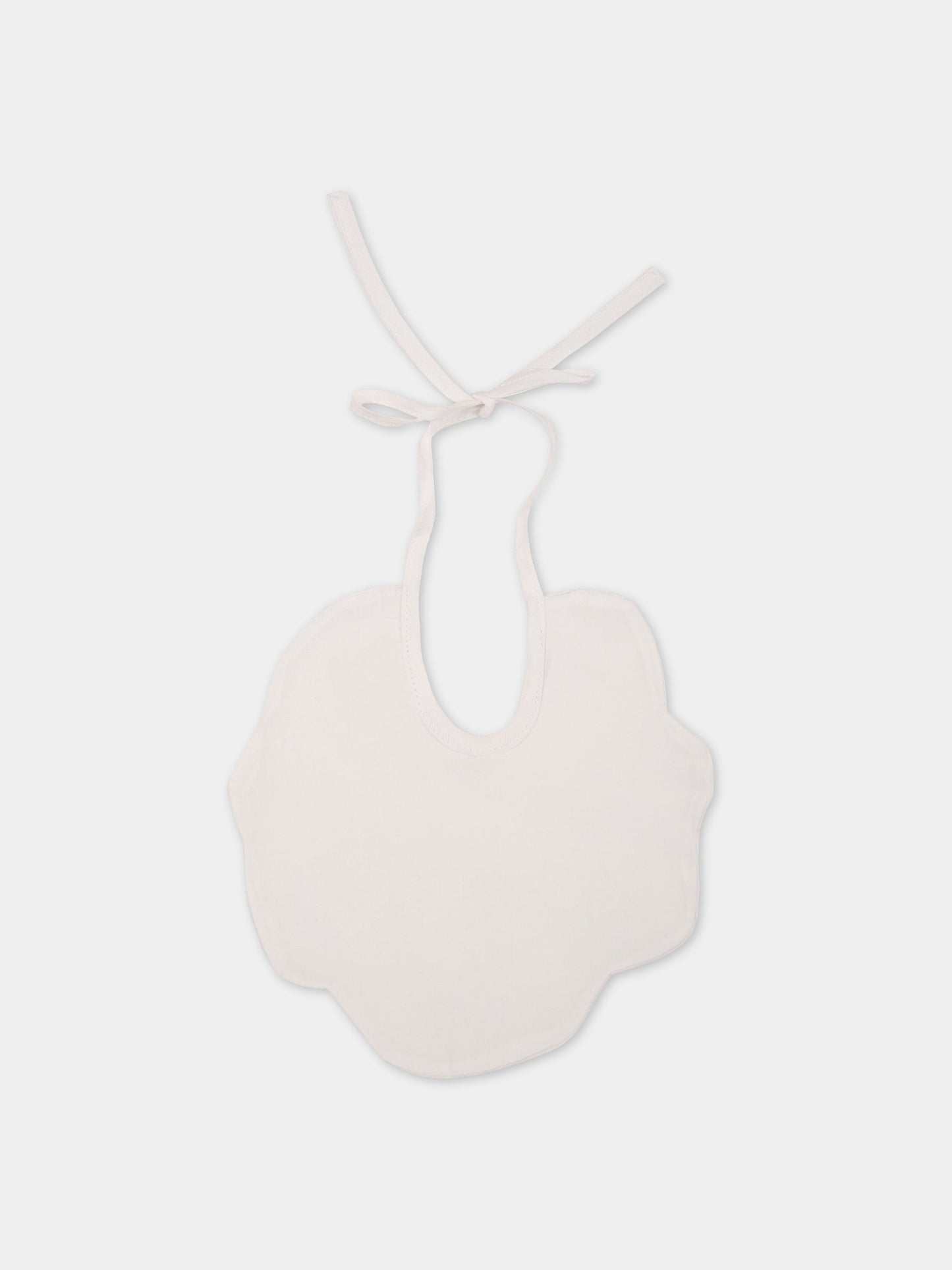 Bavaglino bianco per neonata con fiocchi,Scaldacuore,NE29 ROSA