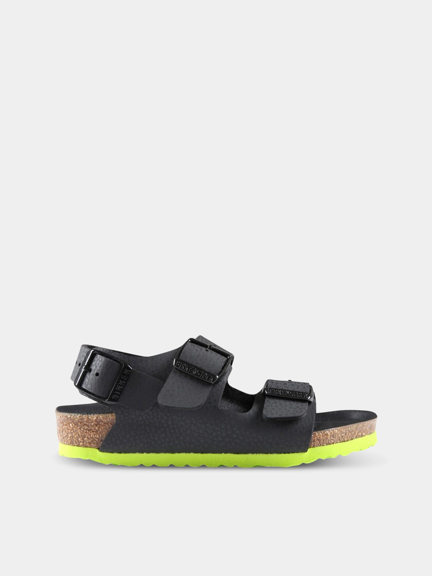Sandali neri Milano per bambino con suola verde,Birkenstock,1022129