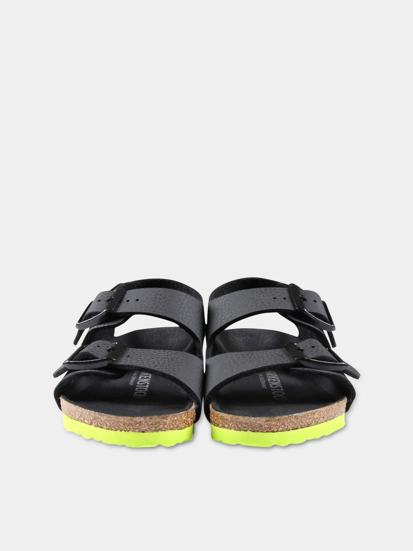 Sandali neri Milano per bambino con suola verde,Birkenstock,1022129