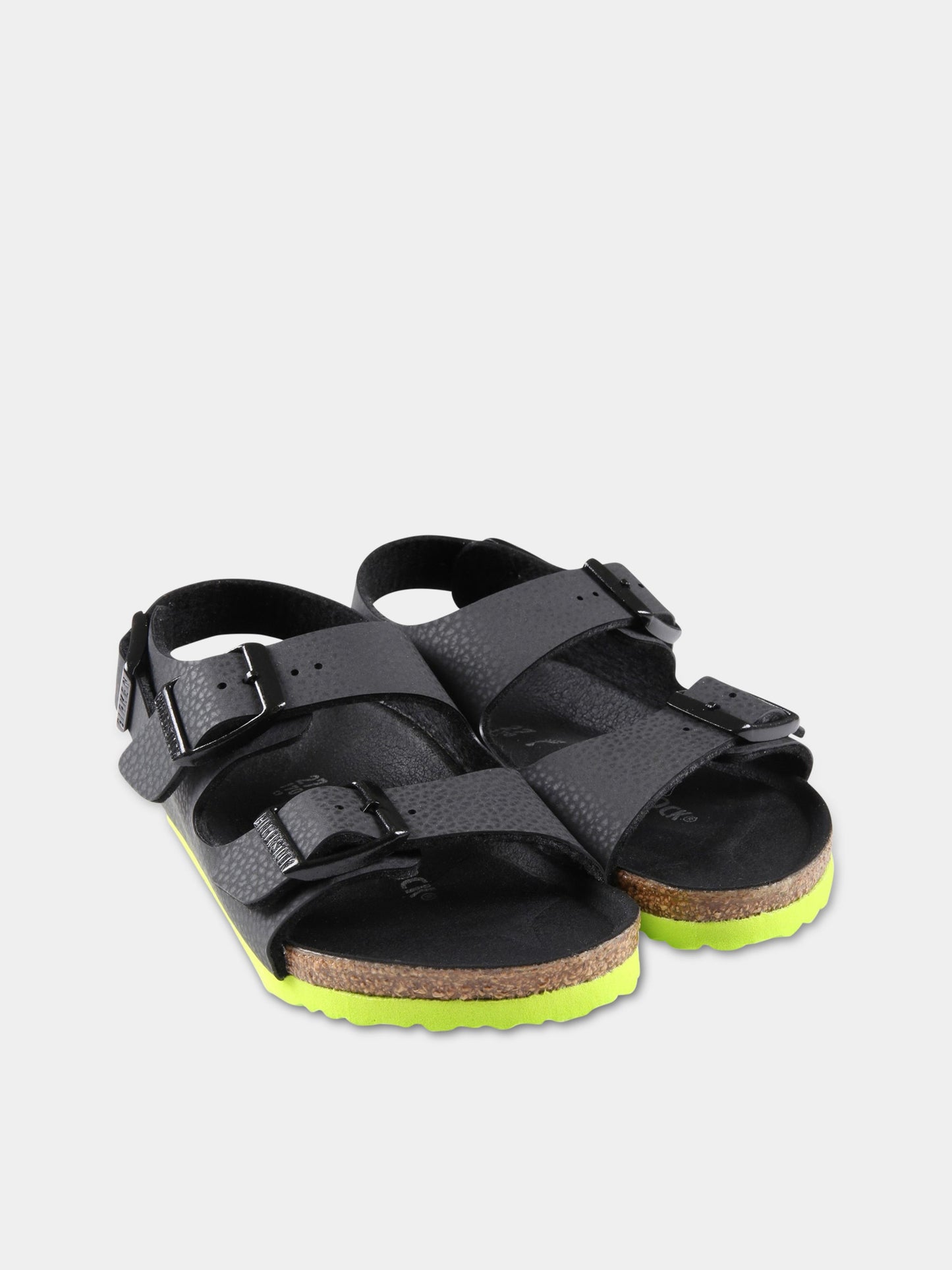 Sandali neri Milano per bambino con suola verde,Birkenstock,1022129